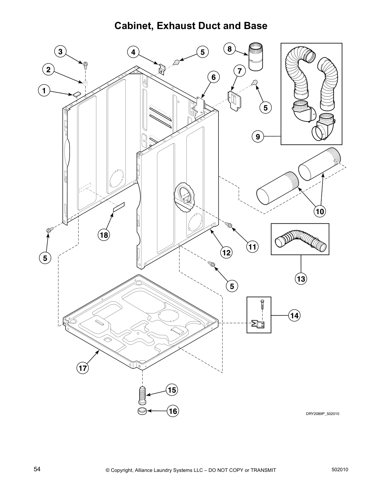 Cabinet, Exhaust Duct and Base
