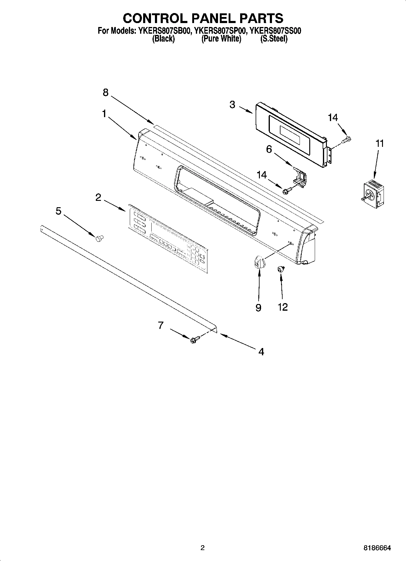02 - CONTROL PANEL PARTS