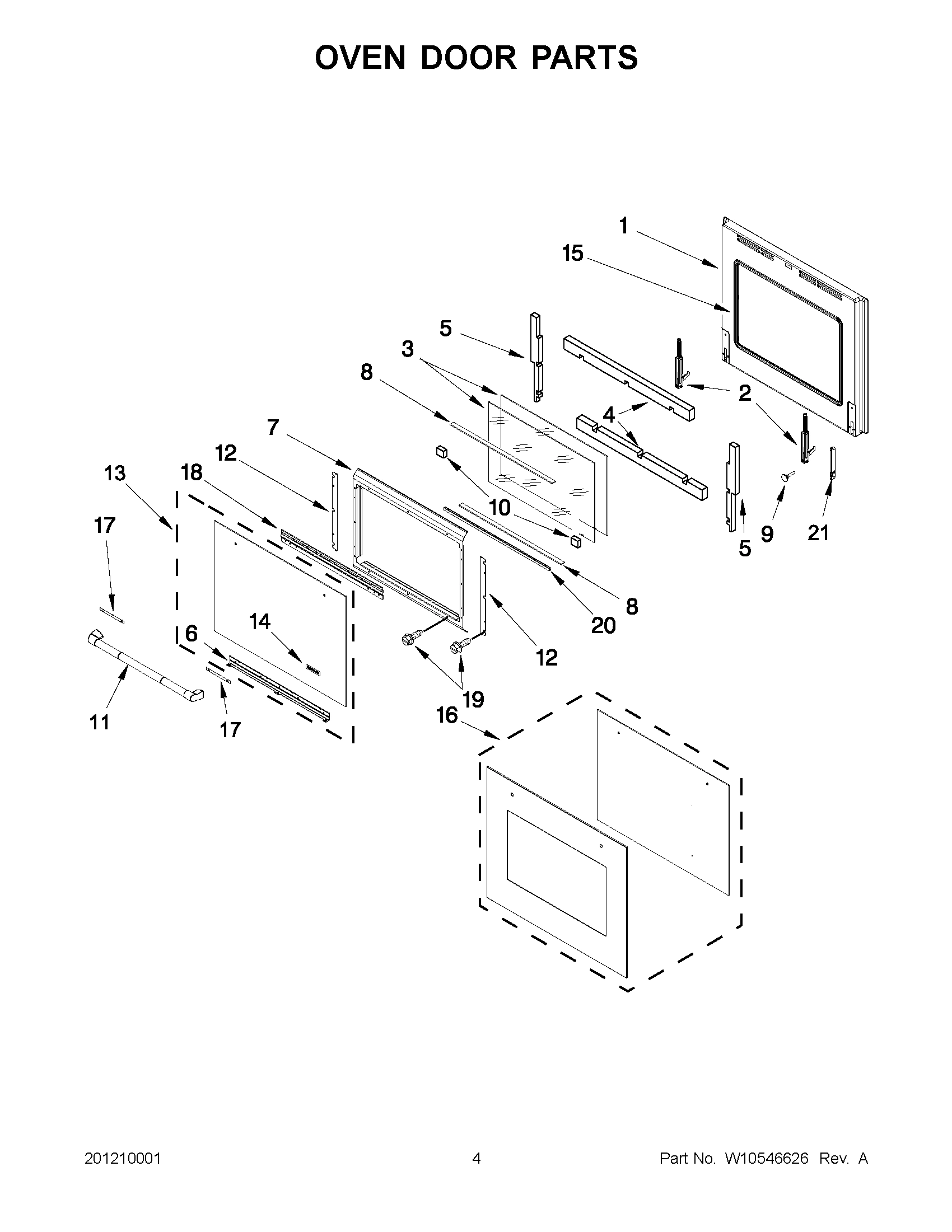 02 - OVEN DOOR PARTS