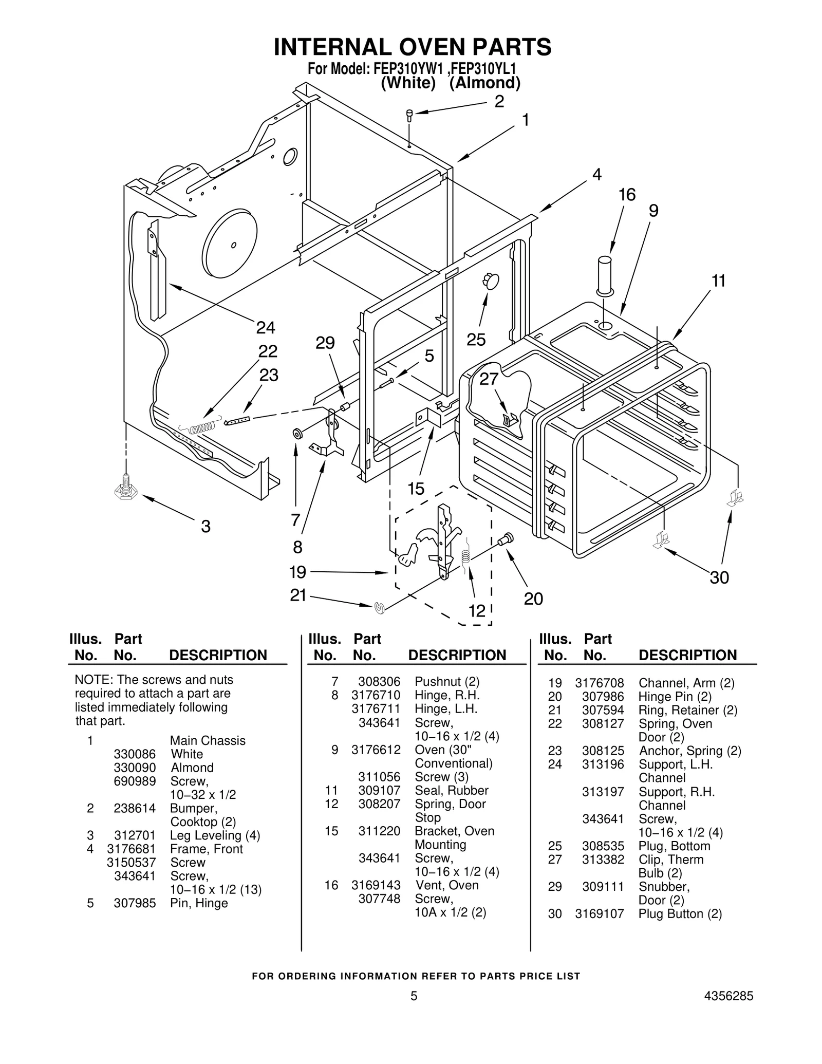 INTERNAL OVEN PARTS