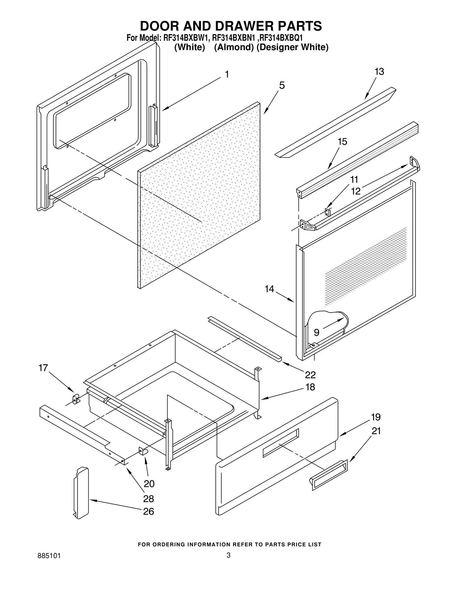 DOOR AND DRAWER PARTS
