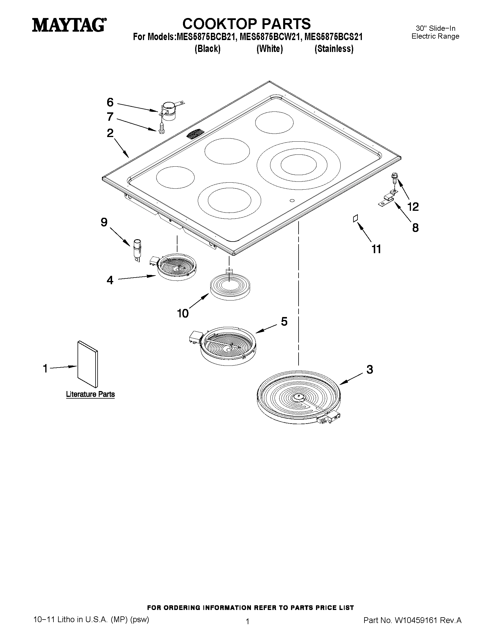 01 - COOKTOP PARTS