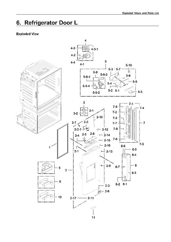Left Refrigerator Door