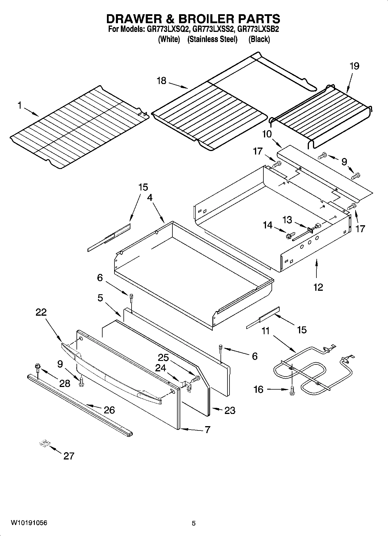 04 - DRAWER & BROILER PARTS