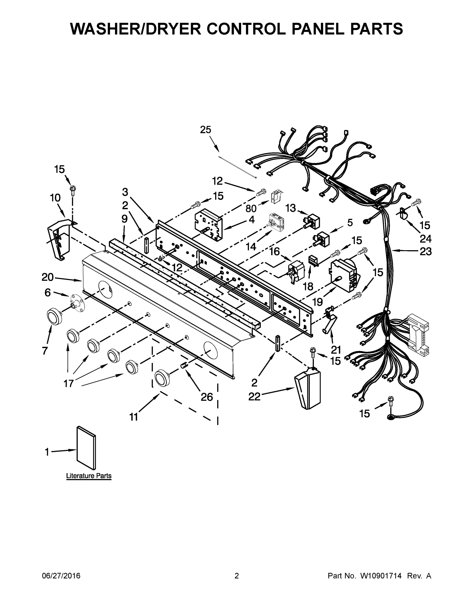02 - WASHER/DRYER CONTROL PANEL PARTS
