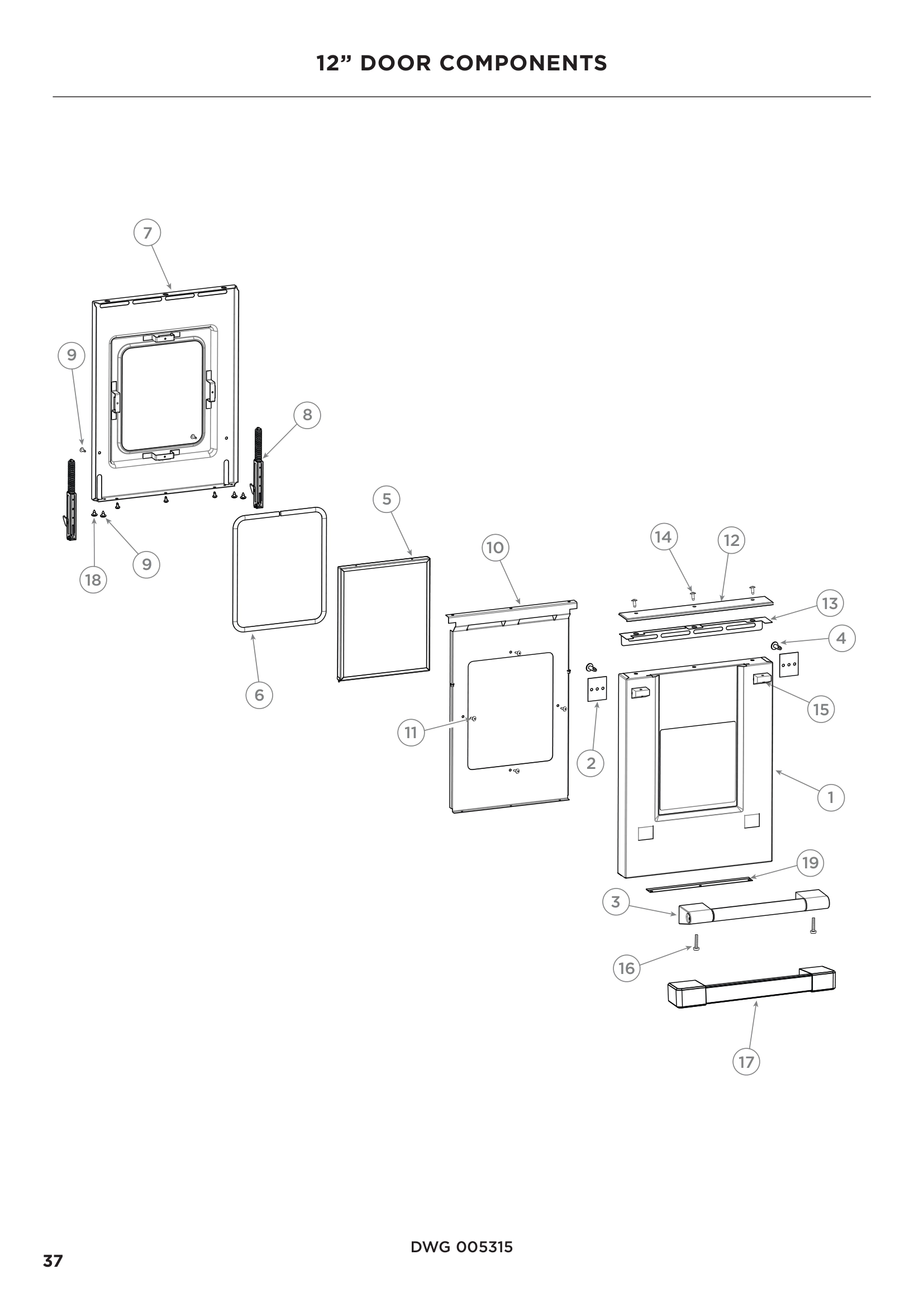 12” DOOR COMPONENTS