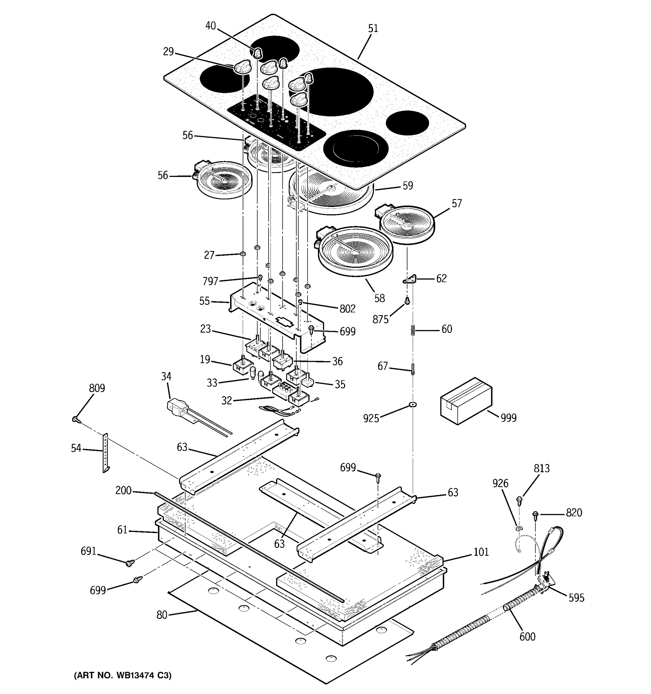 CONTROL PANEL & COOKTOP