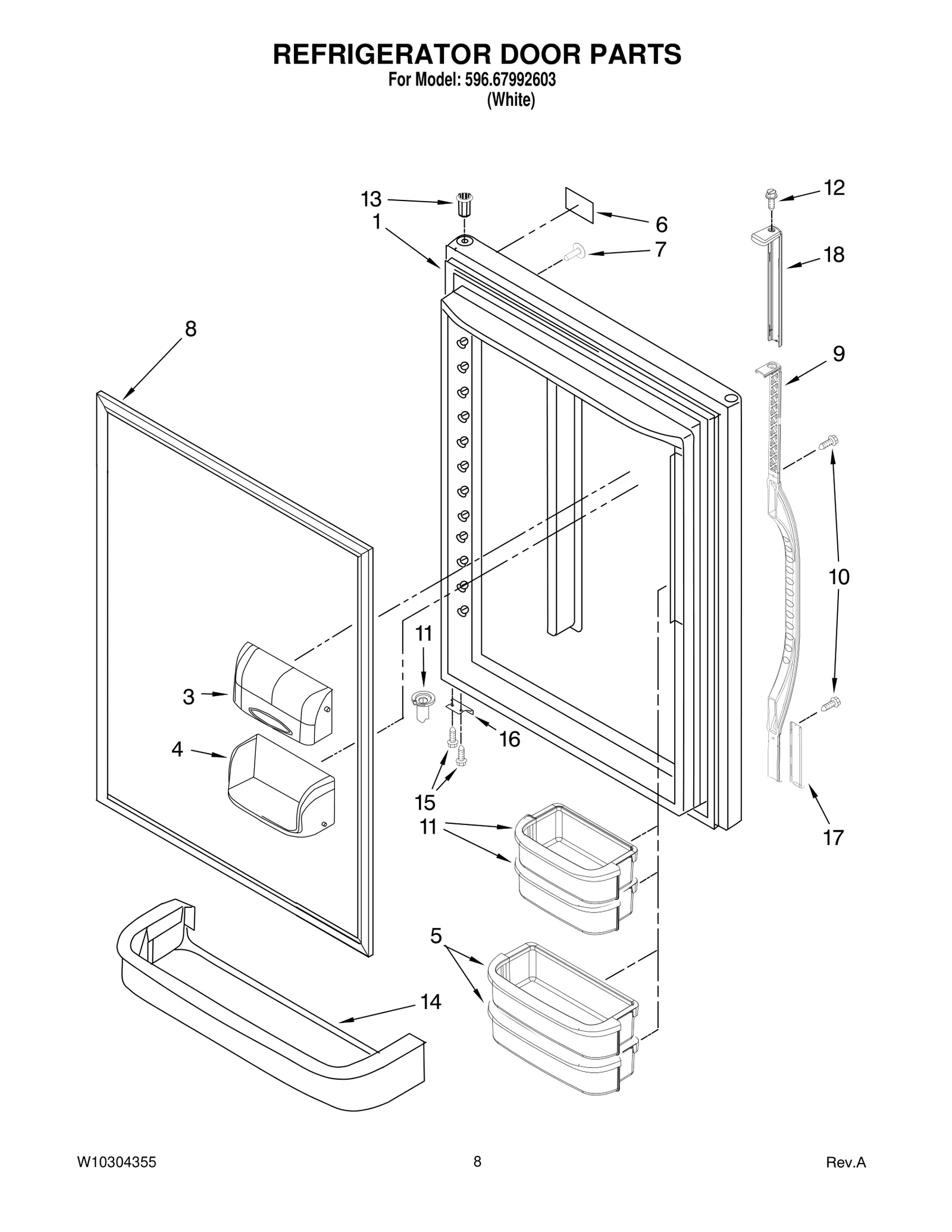 REFRIGERATOR DOOR PARTS