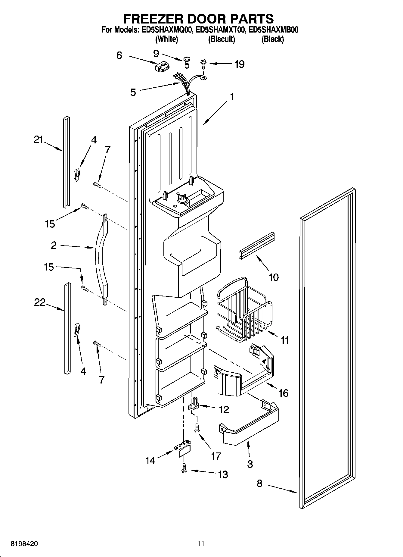 07 - FREEZER DOOR PARTS