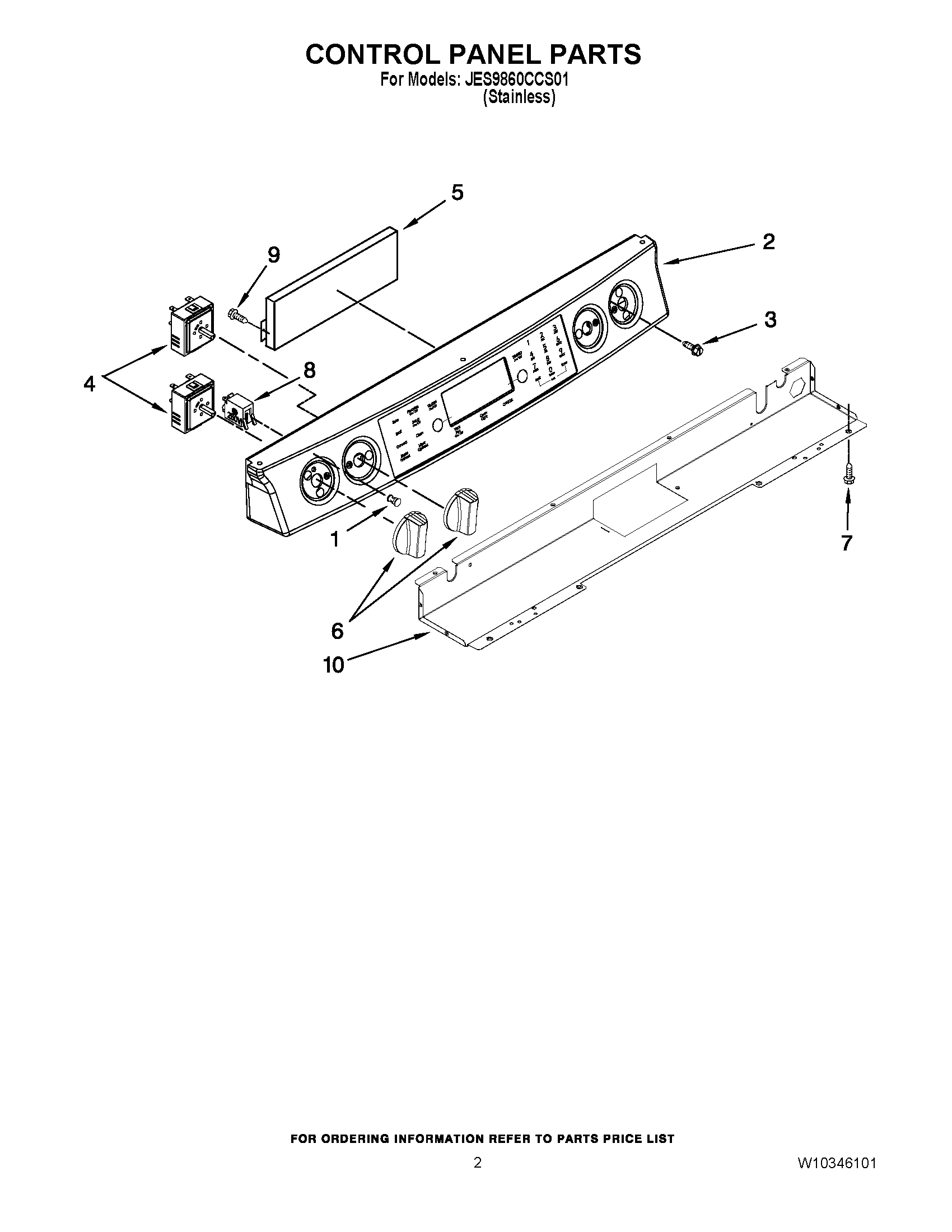 02 - CONTROL PANEL PARTS