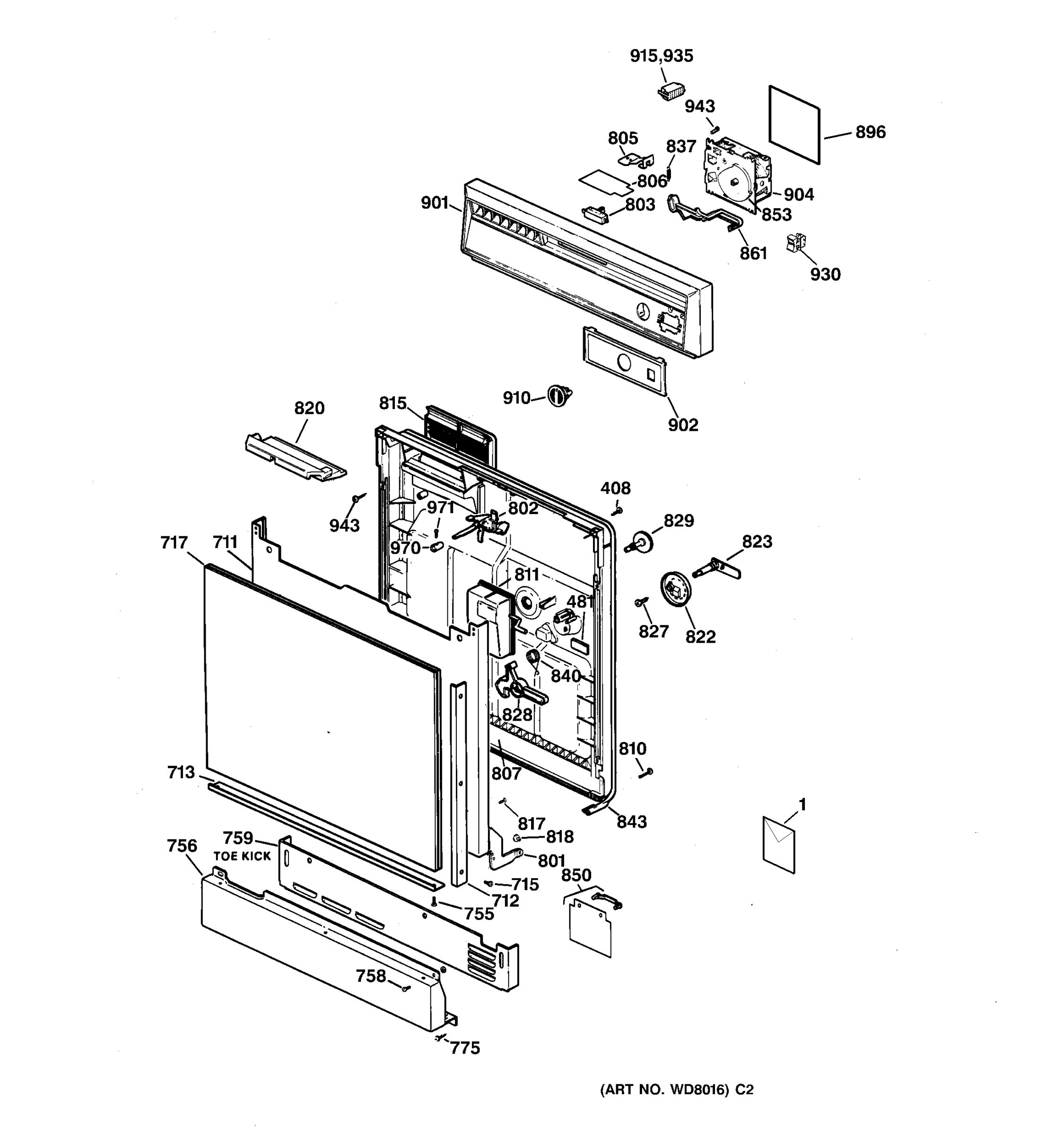 ESCUTCHEON & DOOR ASSEMBLY