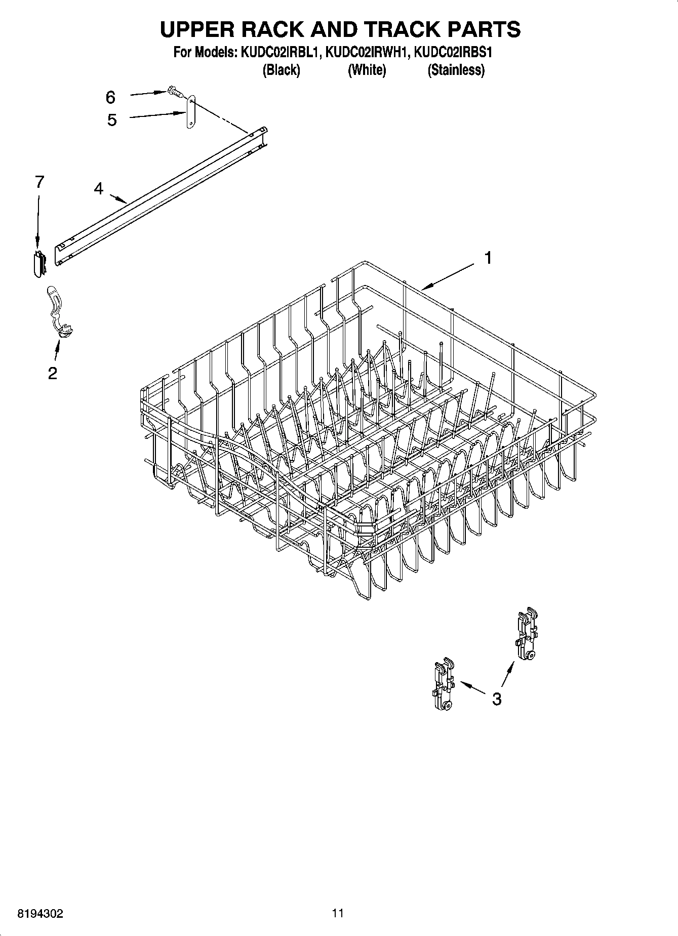 09 - UPPER RACK AND TRACK PARTS