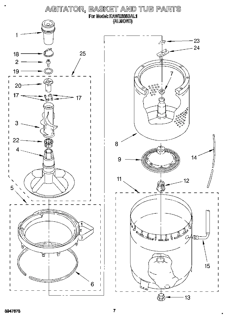 05 - AGITATOR, BASKET AND TUB