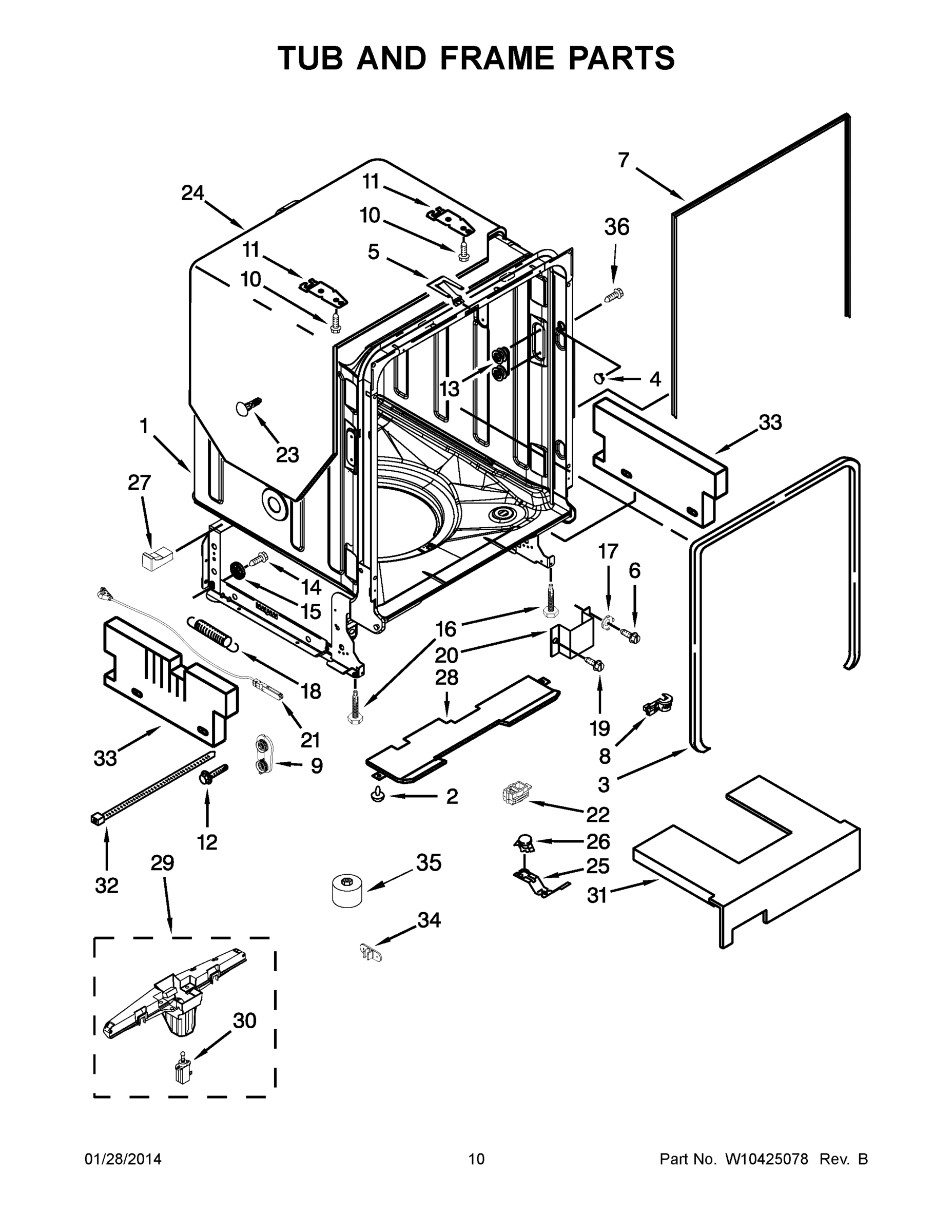06 - TUB AND FRAME PARTS