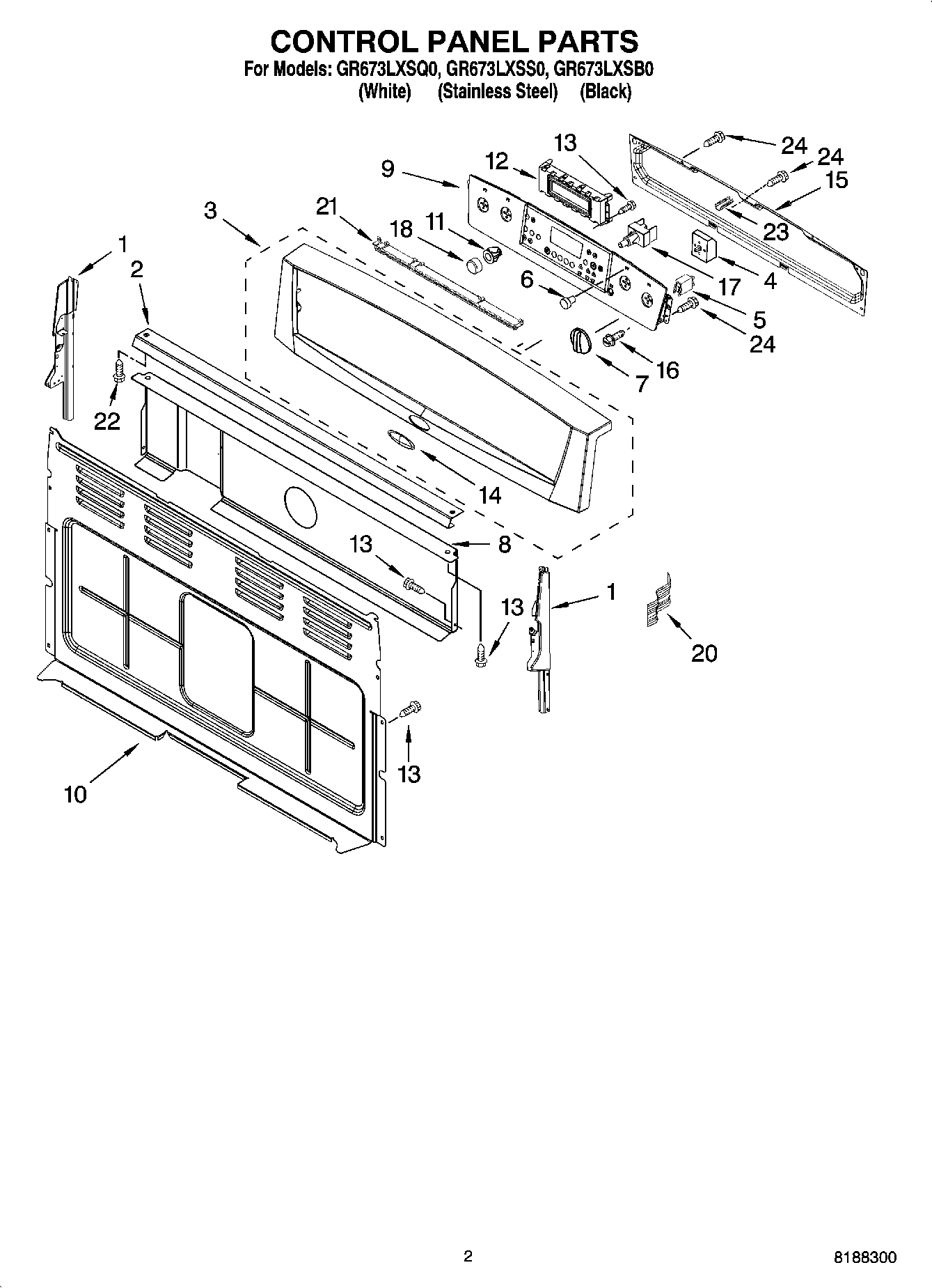 02 - CONTROL PANEL PARTS