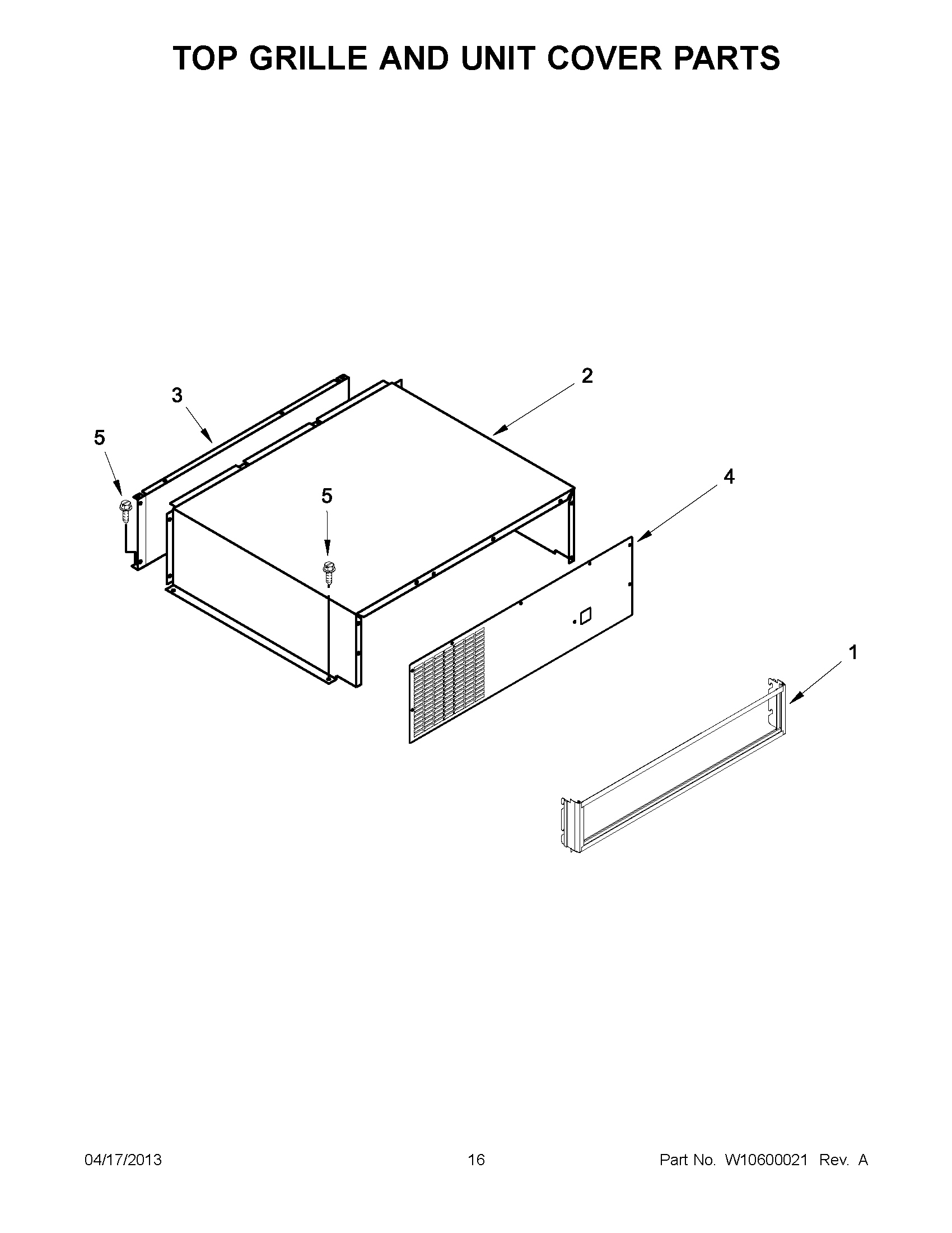 08 - TOP GRILLE AND UNIT COVER PARTS