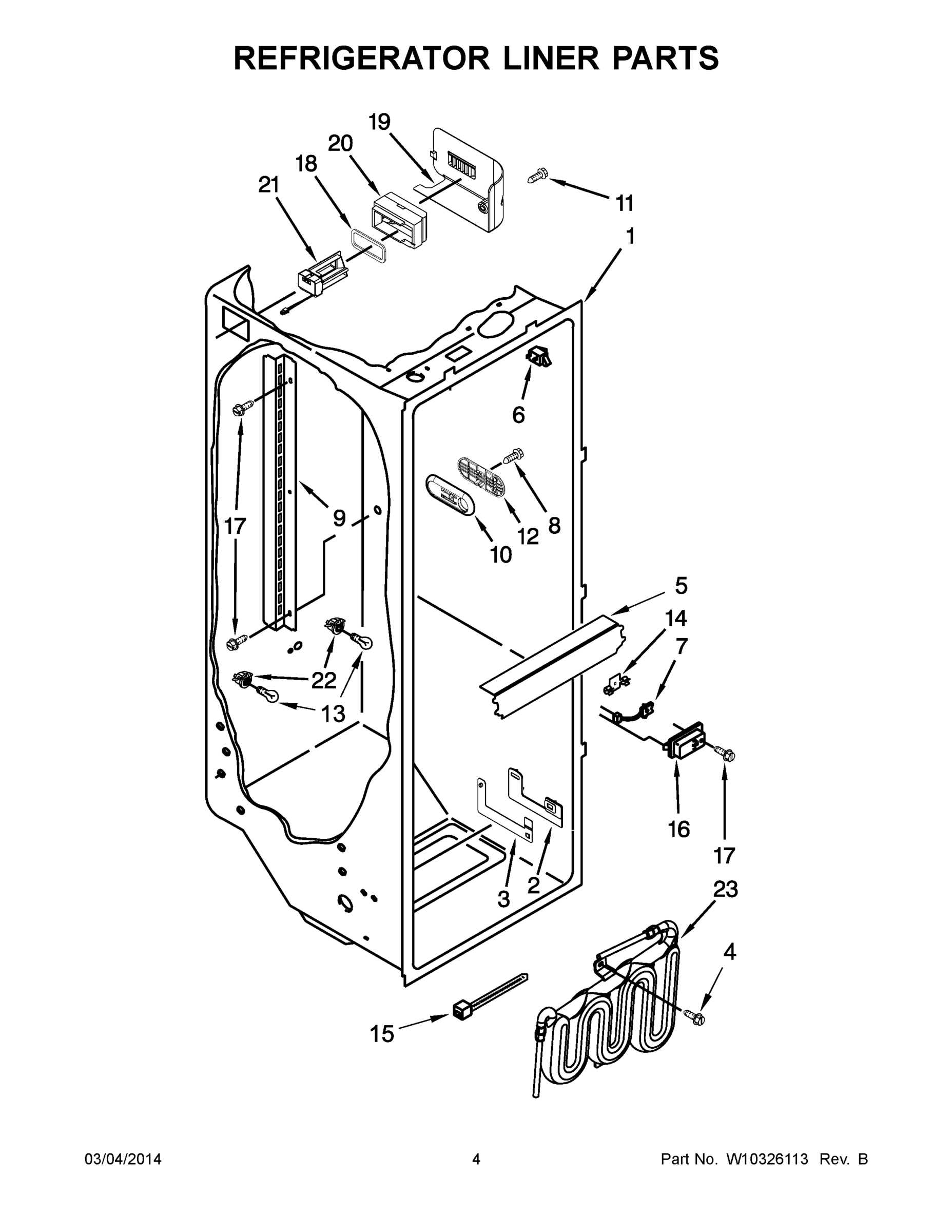 03 - REFRIGERATOR LINER PARTS