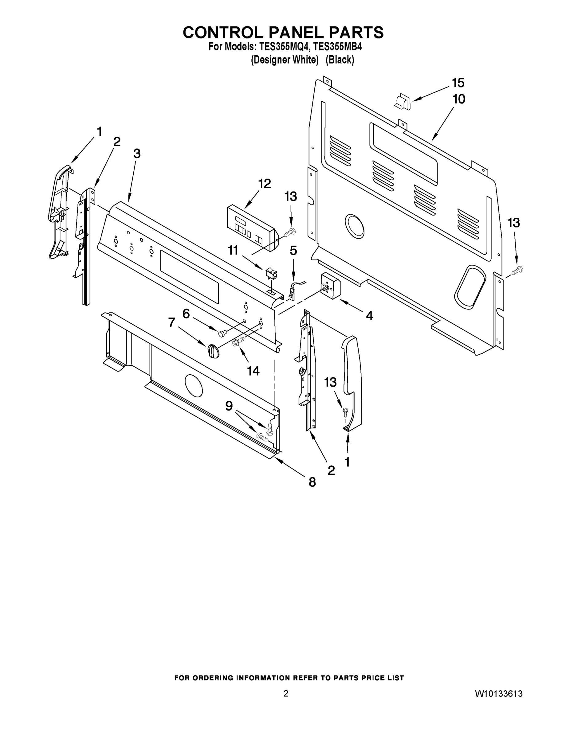 02 - CONTROL PANEL PARTS