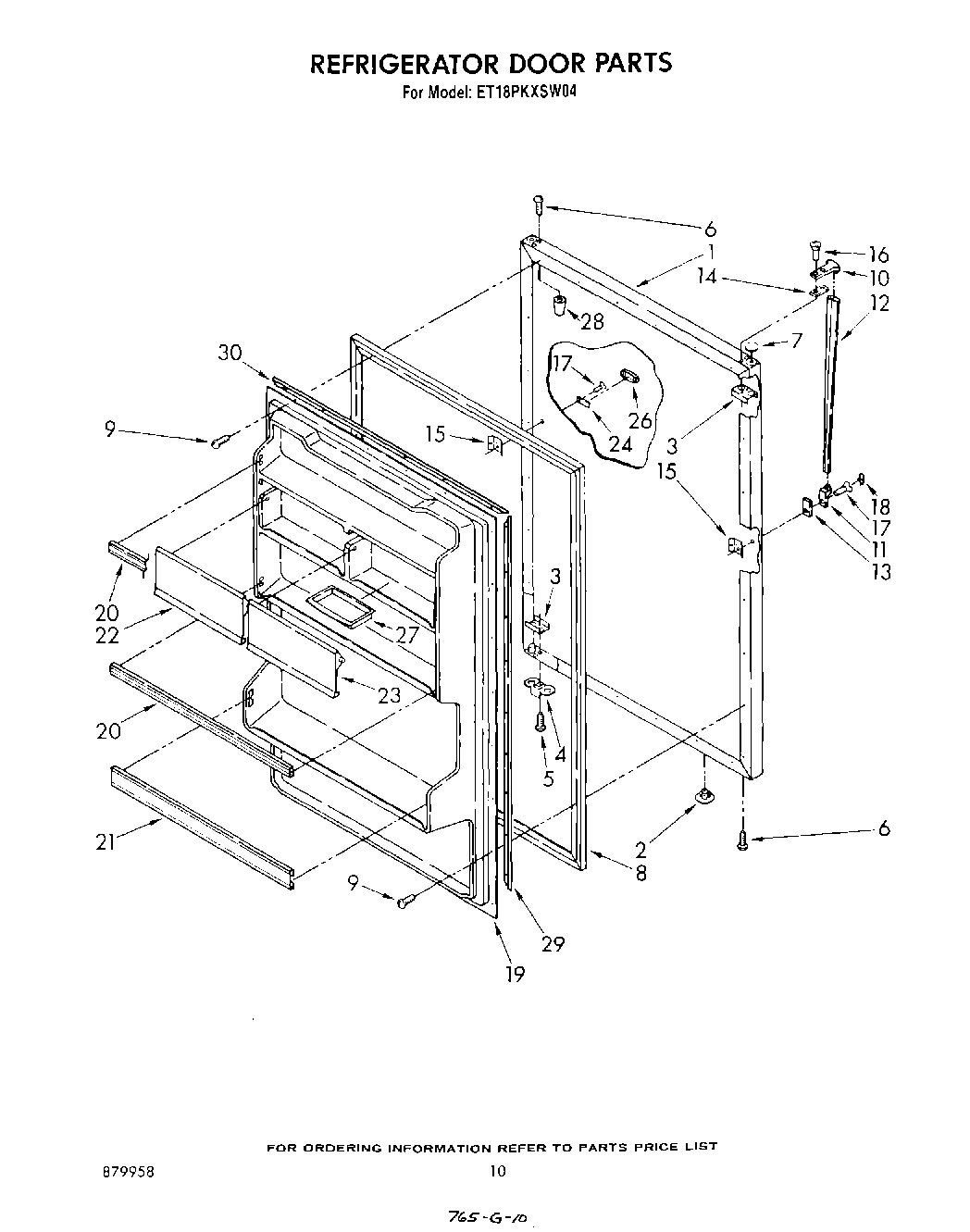 08 - REFRIGERATOR DOOR , NOT ILLUSTRATED