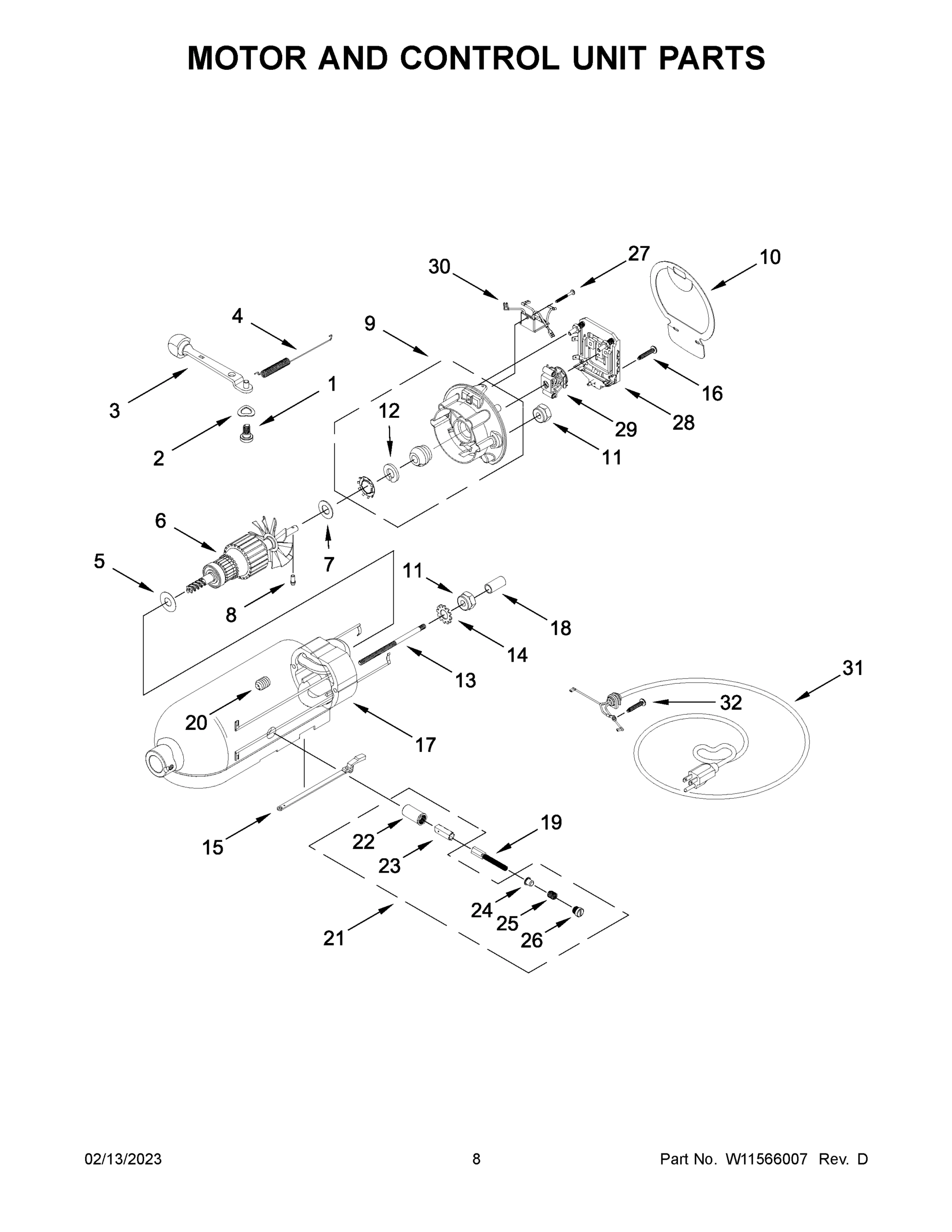 05 - MOTOR AND CONTROL UNIT PARTS