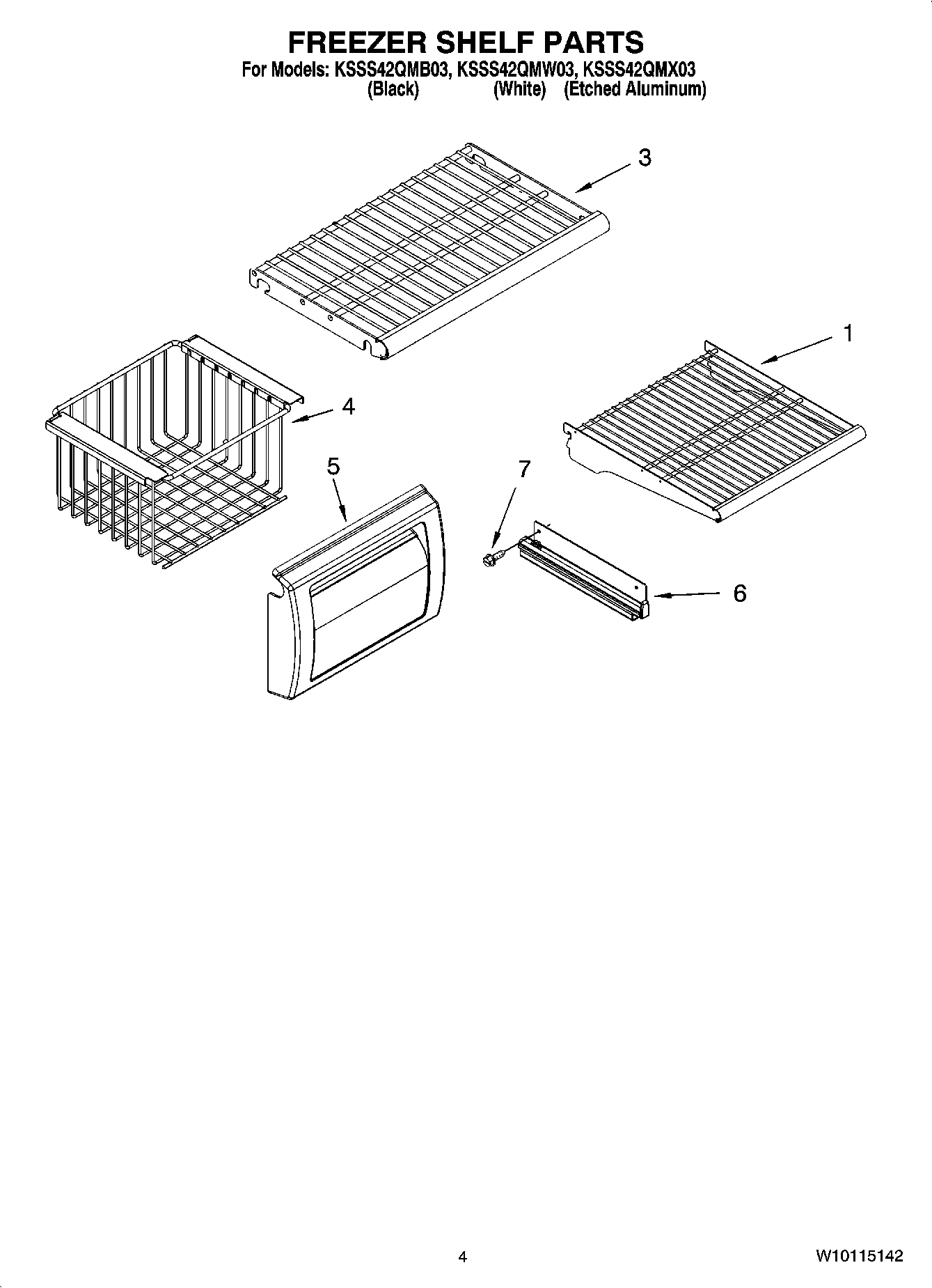 03 - FREEZER SHELF PARTS