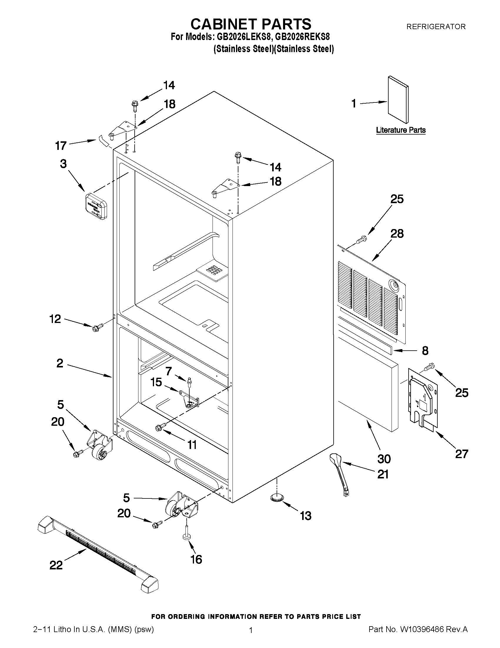 01 - CABINET PARTS