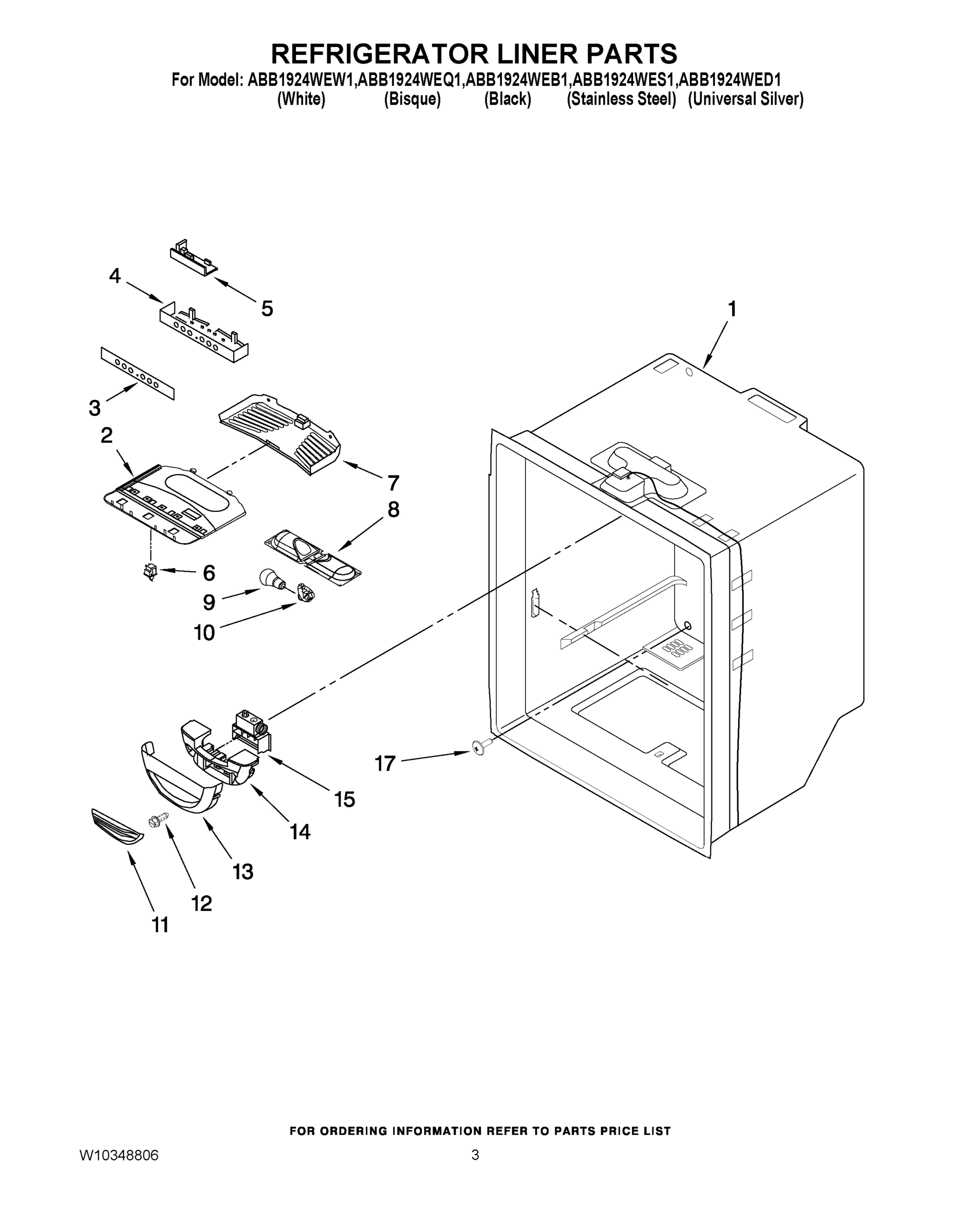 02 - REFRIGERATOR LINER PARTS
