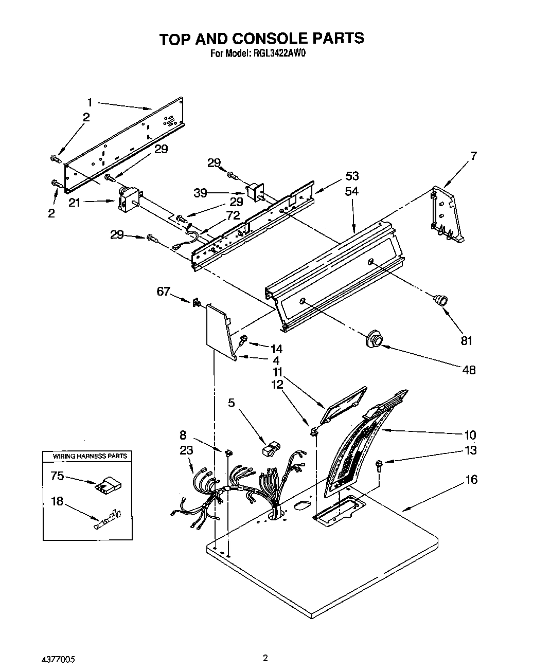 02 - TOP AND CONSOLE, LIT/OPTIONAL
