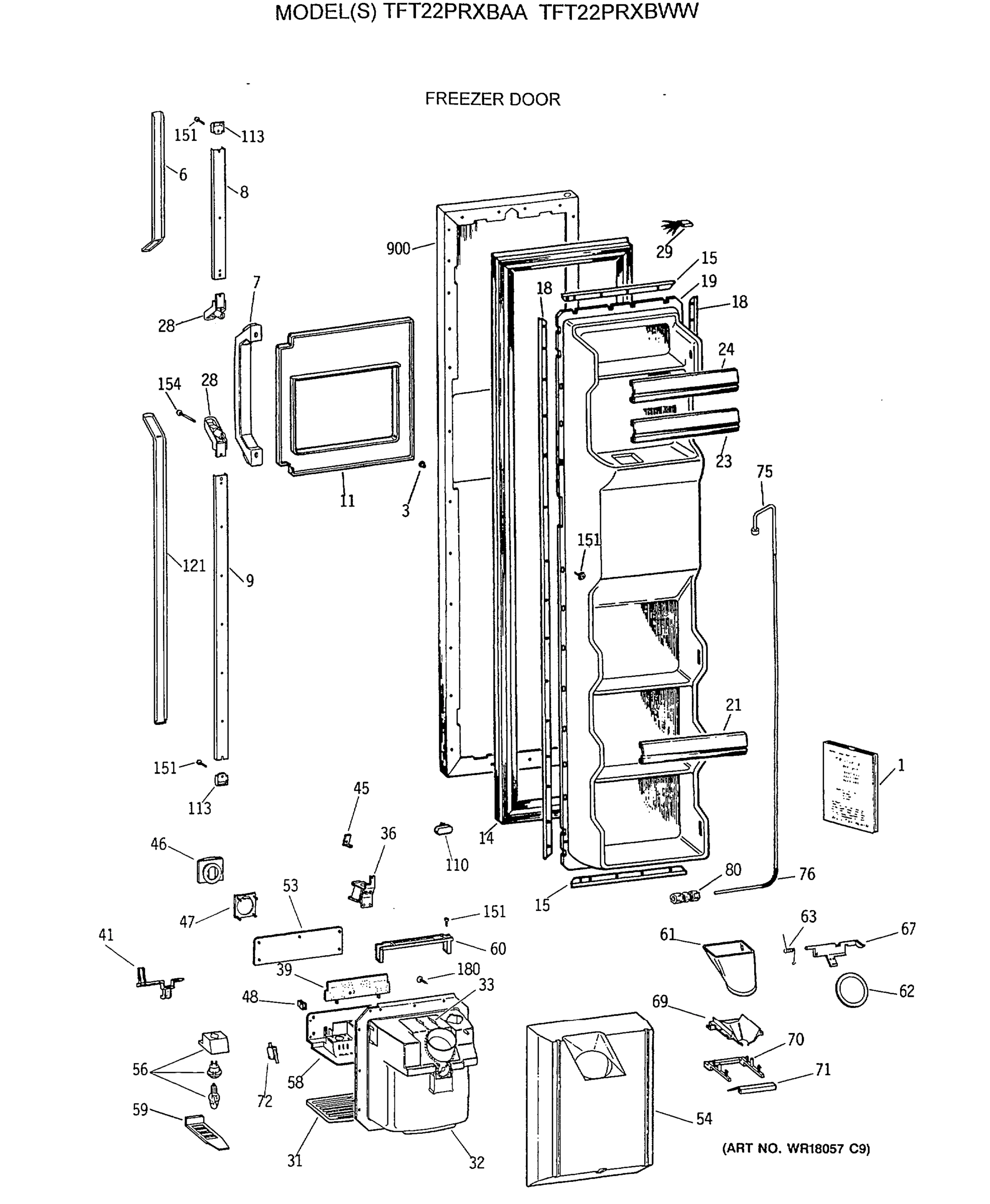 FREEZER DOOR