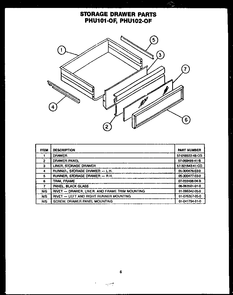 06 - STORAGE DRAWER PARTS