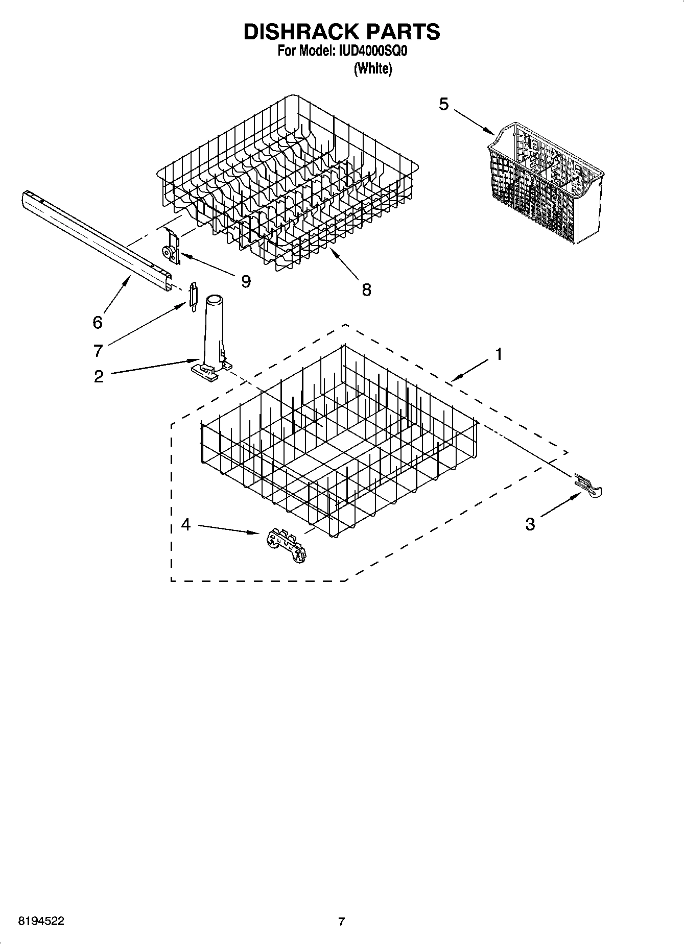 06 - DISHRACK PARTS, OPTIONAL PARTS (NOT INCLUDED)
