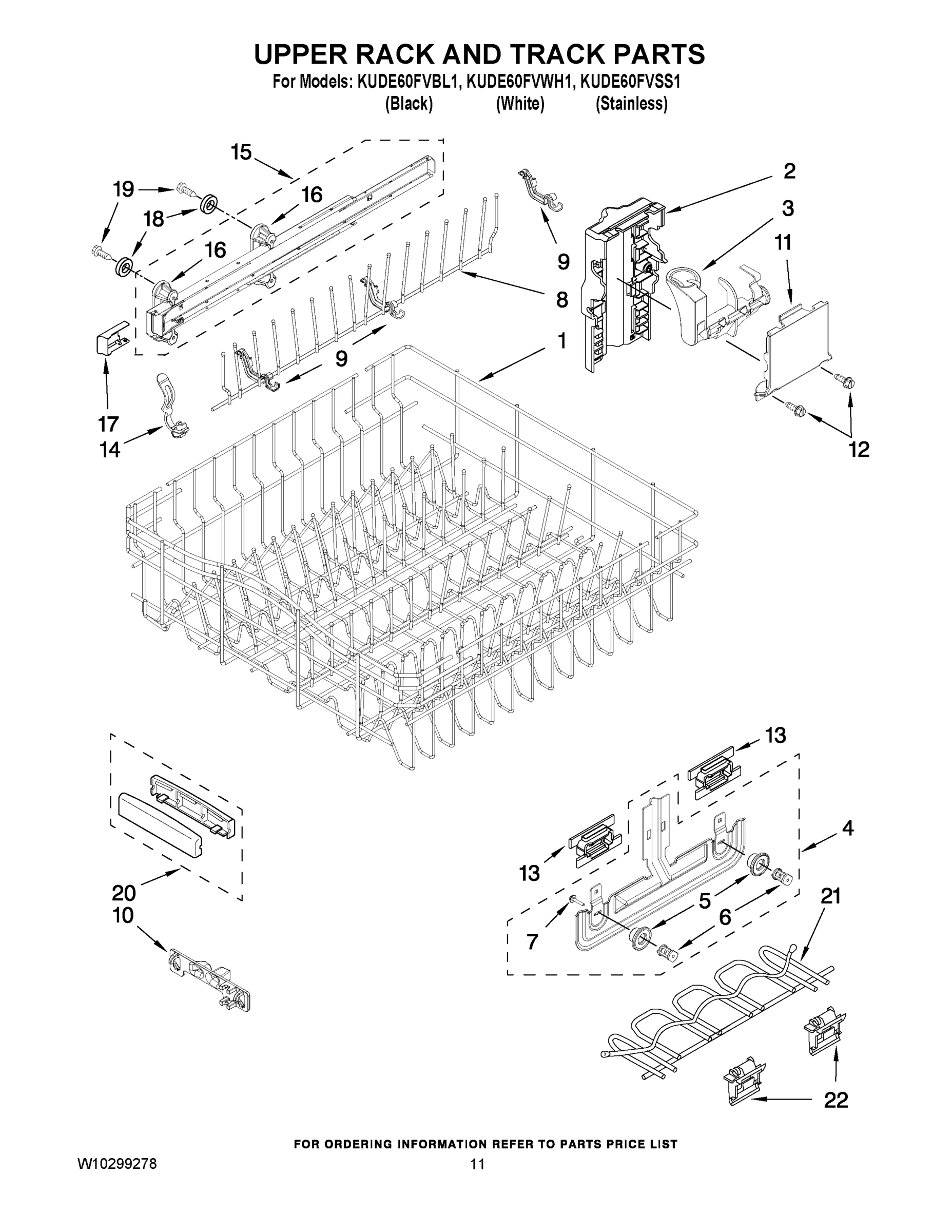 09 - UPPER RACK AND TRACK PARTS