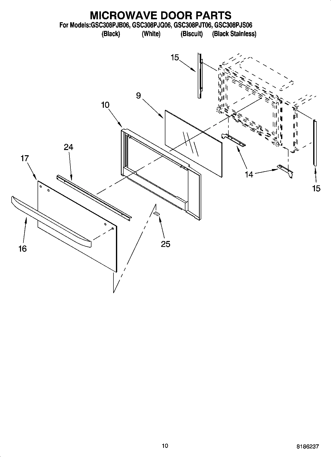 08 - MICROWAVE DOOR PARTS