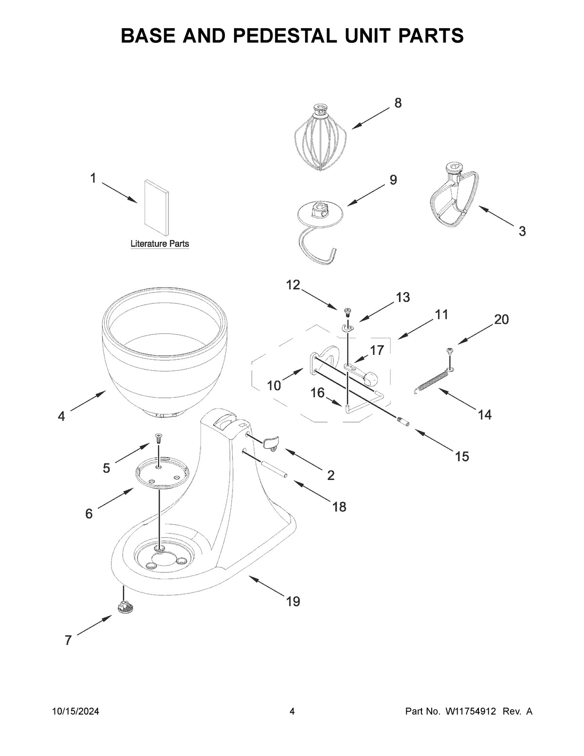03 - BASE AND PEDESTAL UNIT PARTS