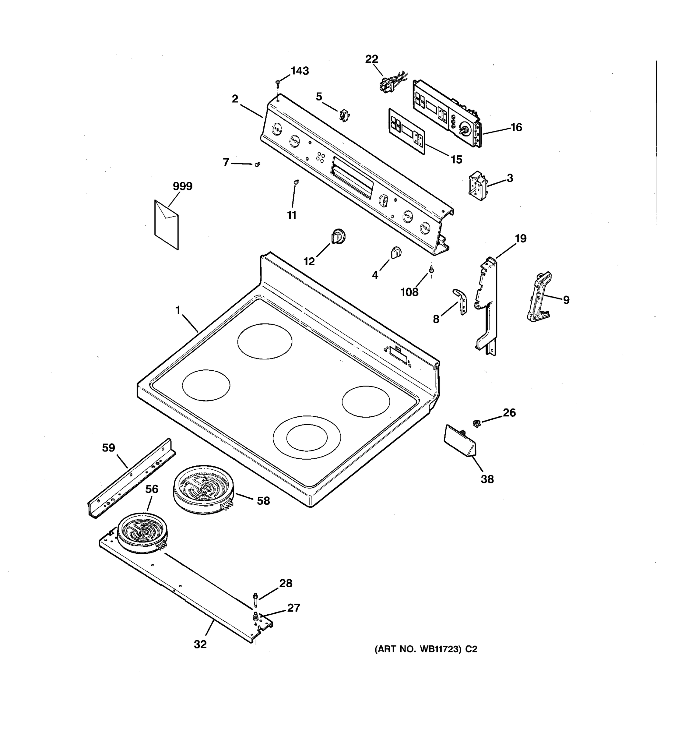 CONTROL PANEL & COOKTOP