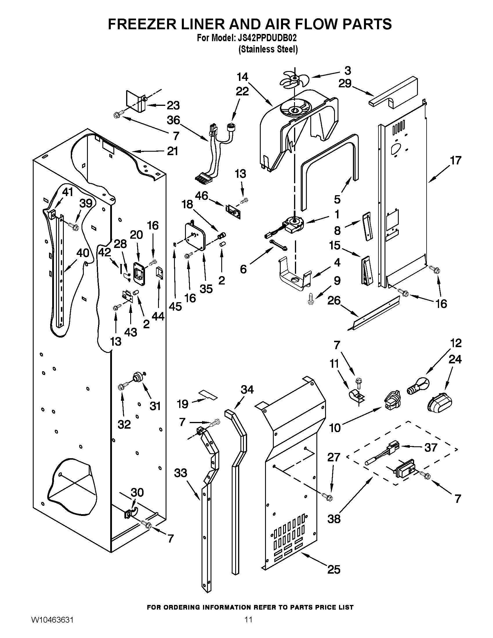 08 - FREEZER LINER AND AIR FLOW PARTS