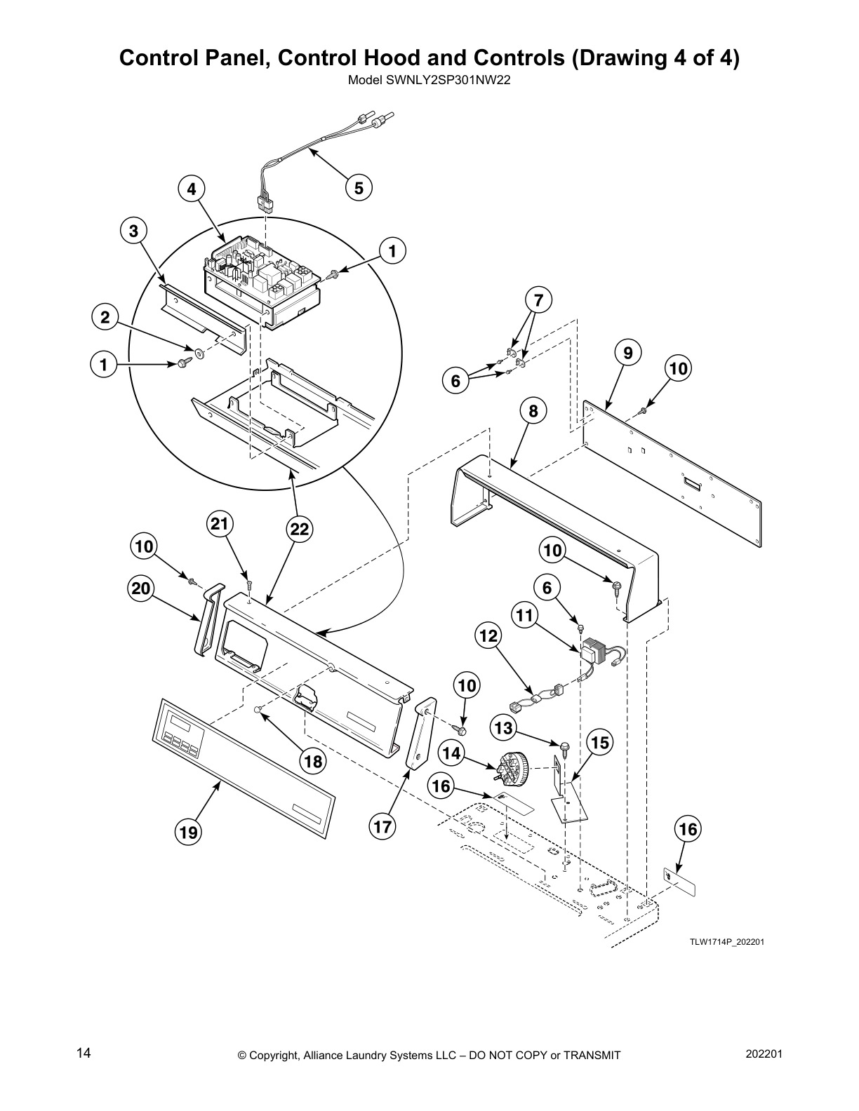 Control Panel, Control Hood and Controls (Drawing 4 of 4)