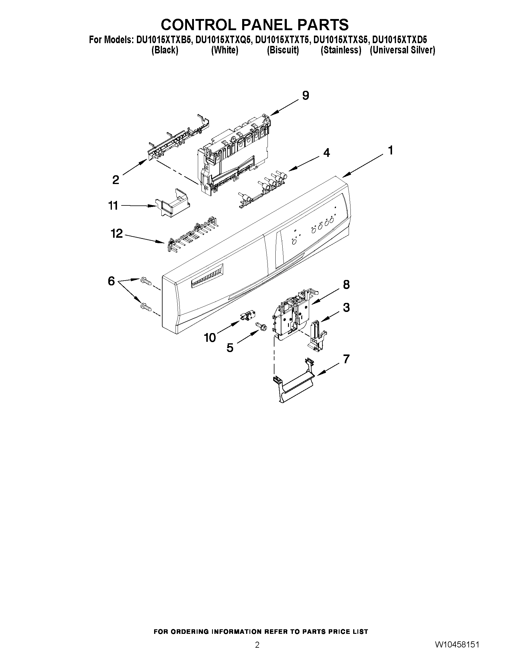 02 - CONTROL PANEL PARTS