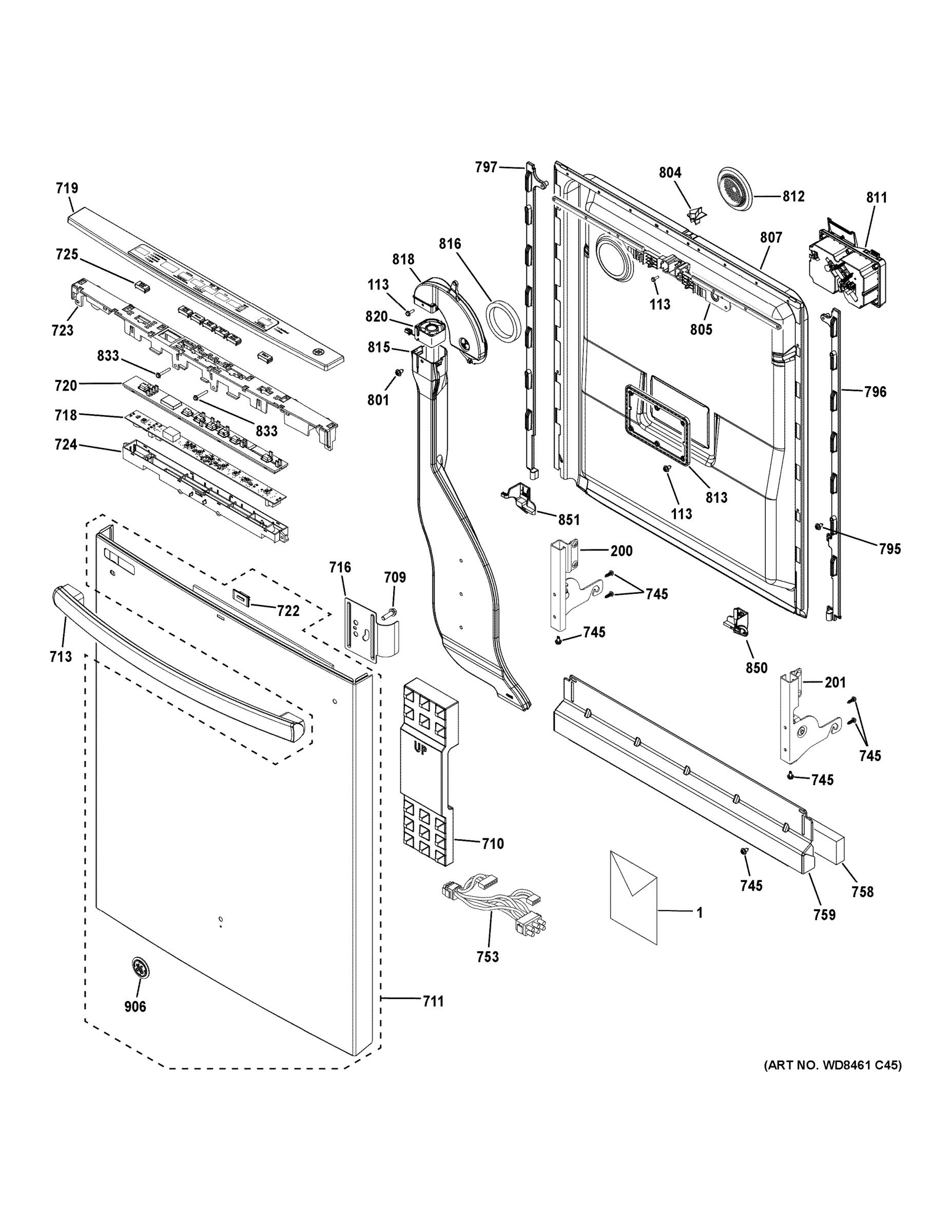 ESCUTCHEON & DOOR ASSEMBLY