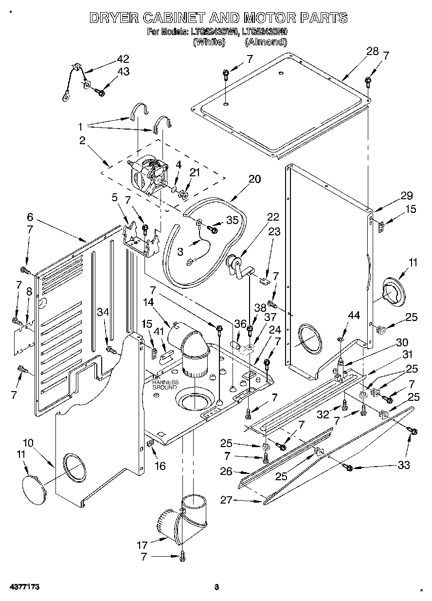 03 - DRYER CABINET AND MOTOR