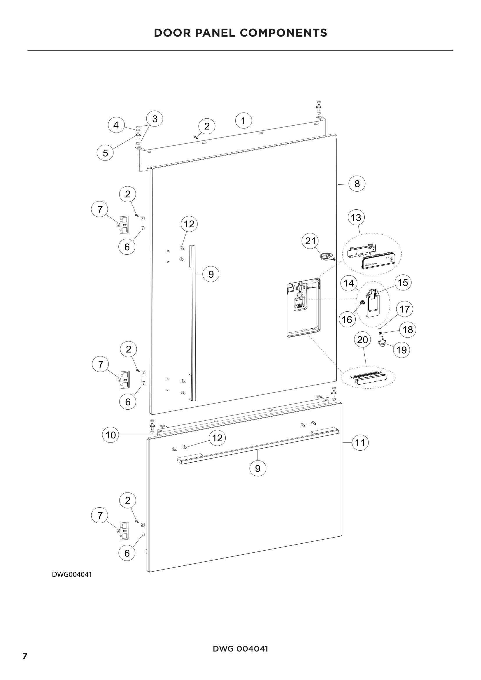 DOOR PANEL COMPONENTS