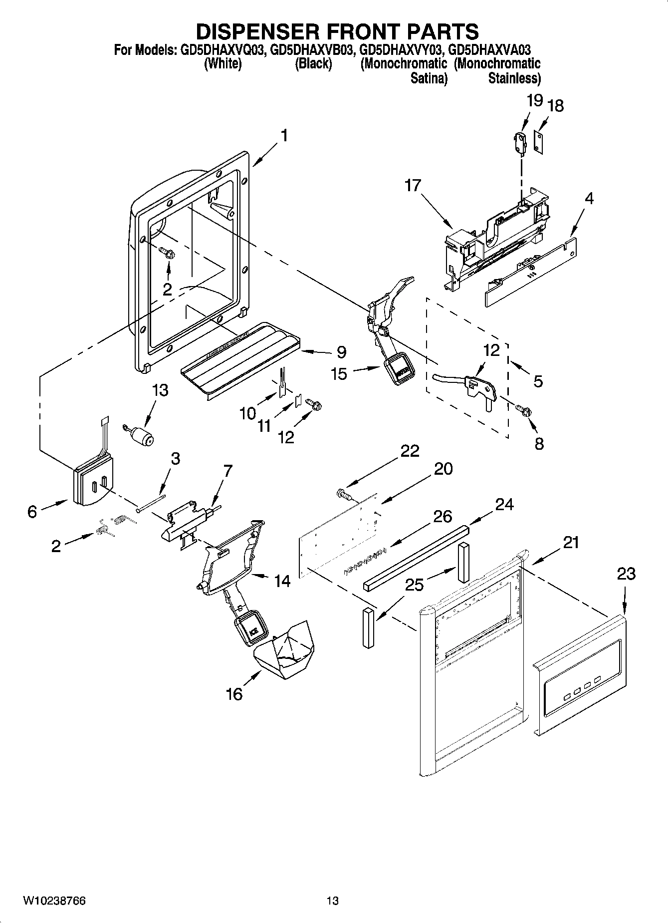08 - DISPENSER FRONT PARTS