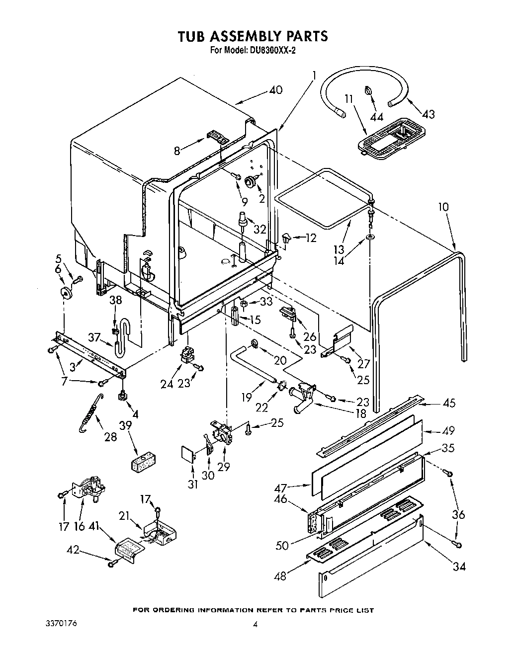 04 - TUB ASSEMBLY, LIT/OPTIONAL