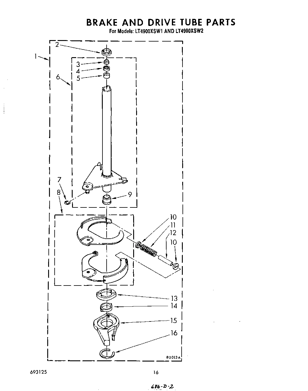 13 - BRAKE AND DRIVE TUBE