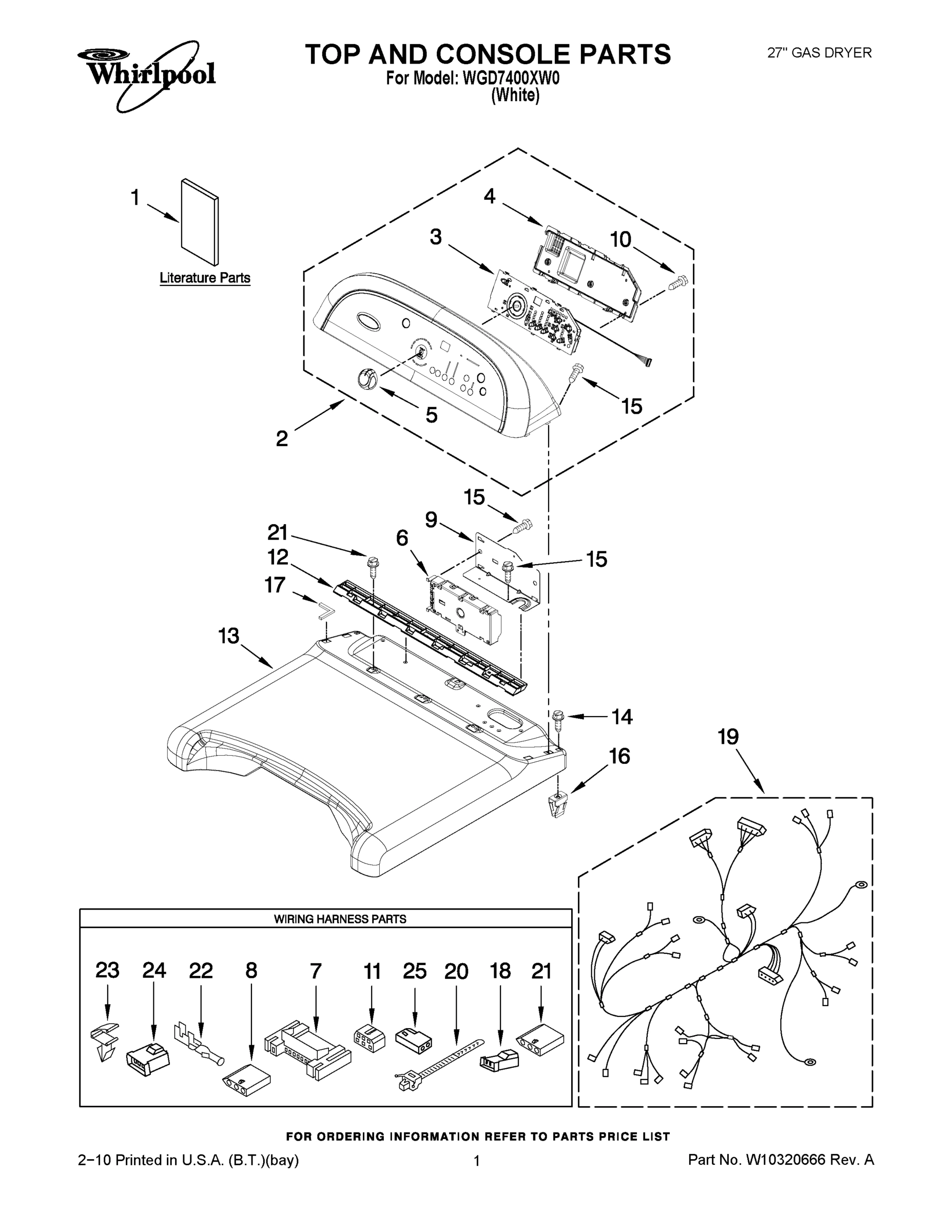 01 - TOP AND CONSOLE PARTS