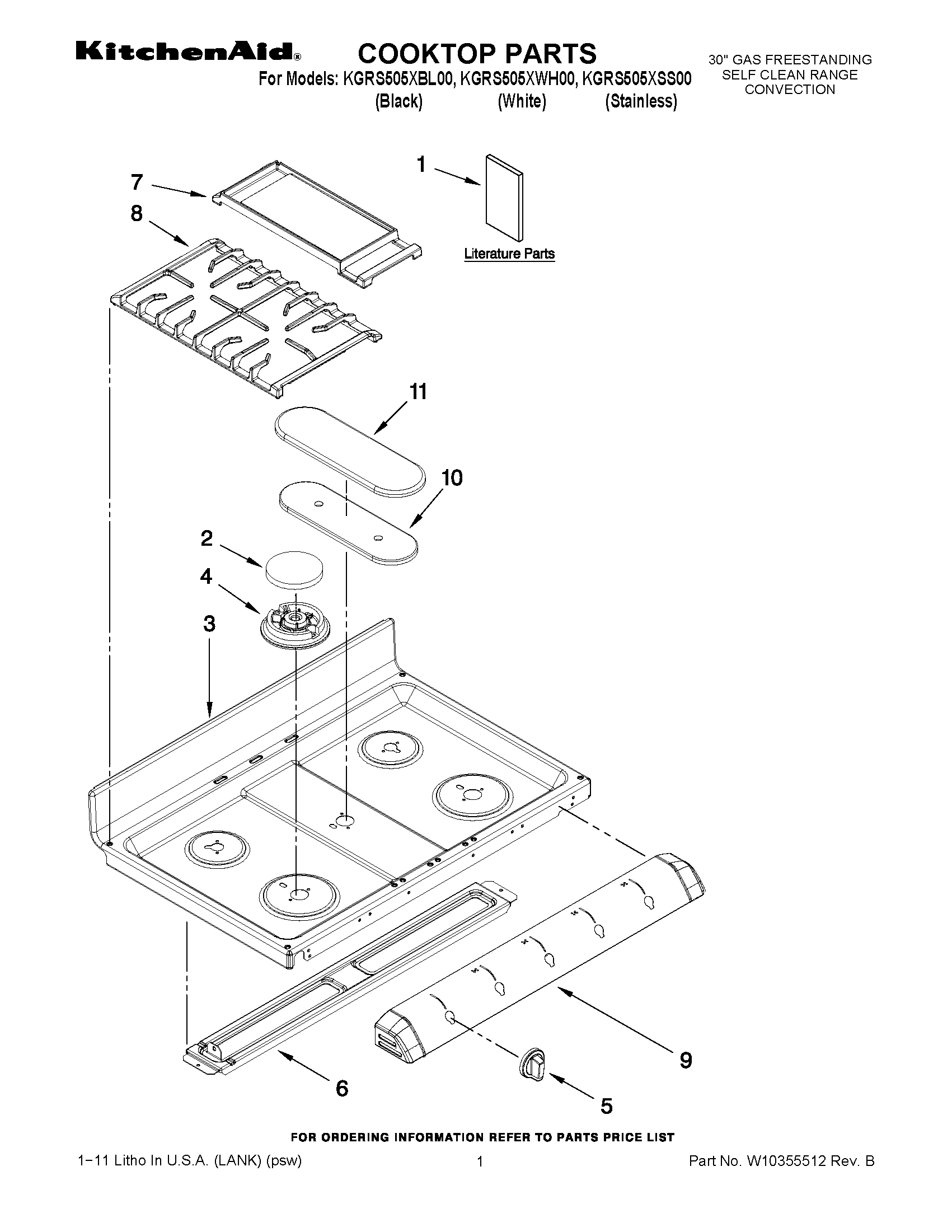 01 - COOKTOP PARTS