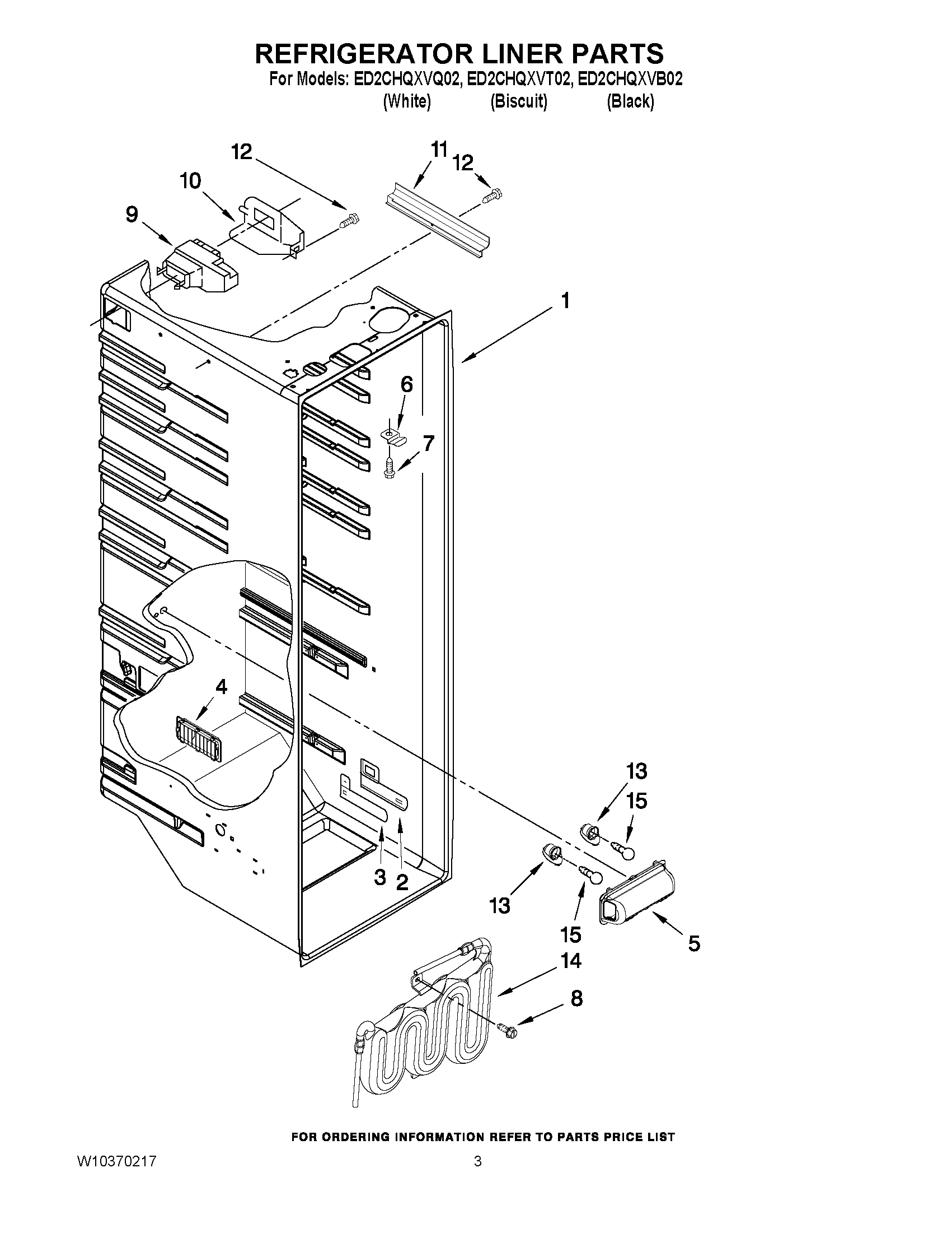 02 - REFRIGERATOR LINER PARTS