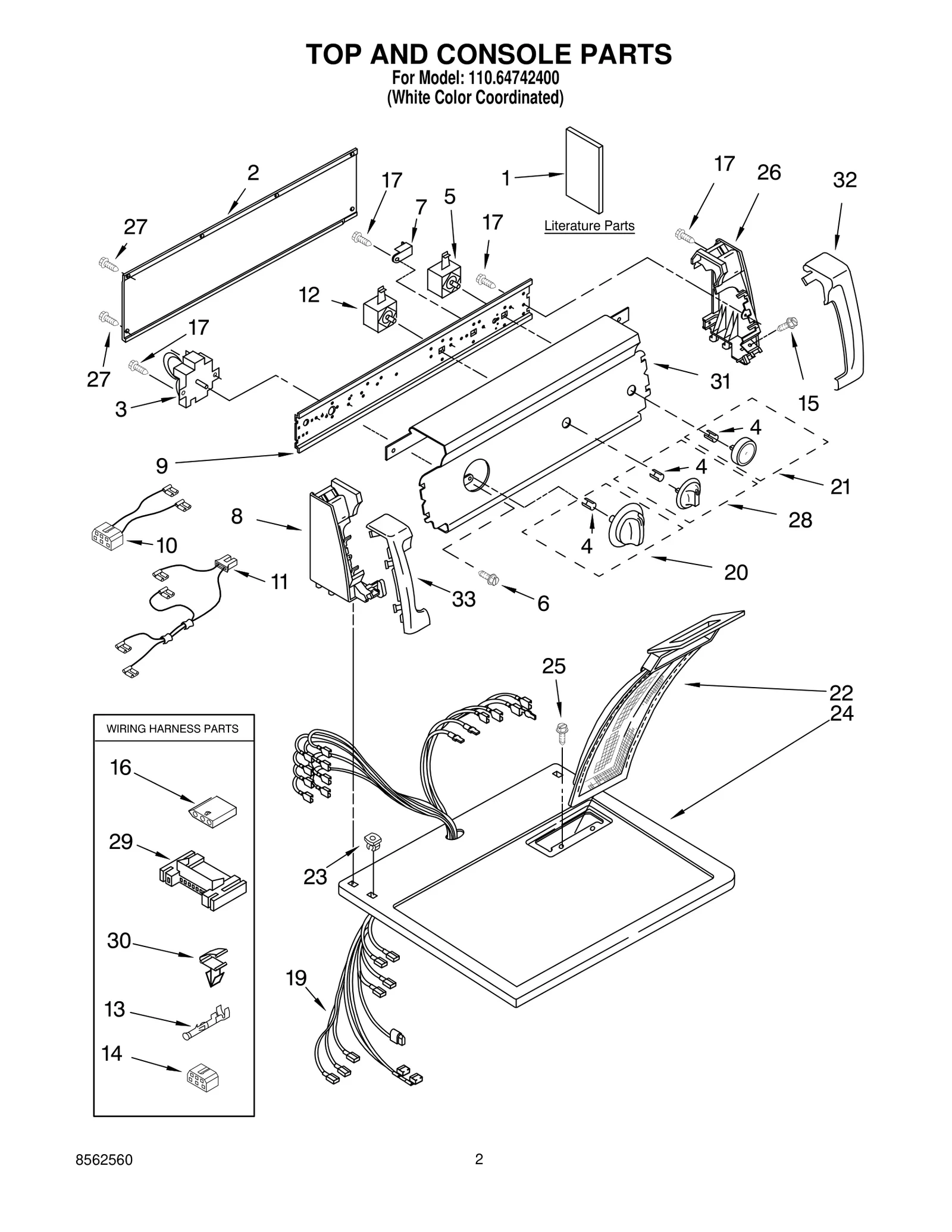 TOP AND CONSOLE PARTS