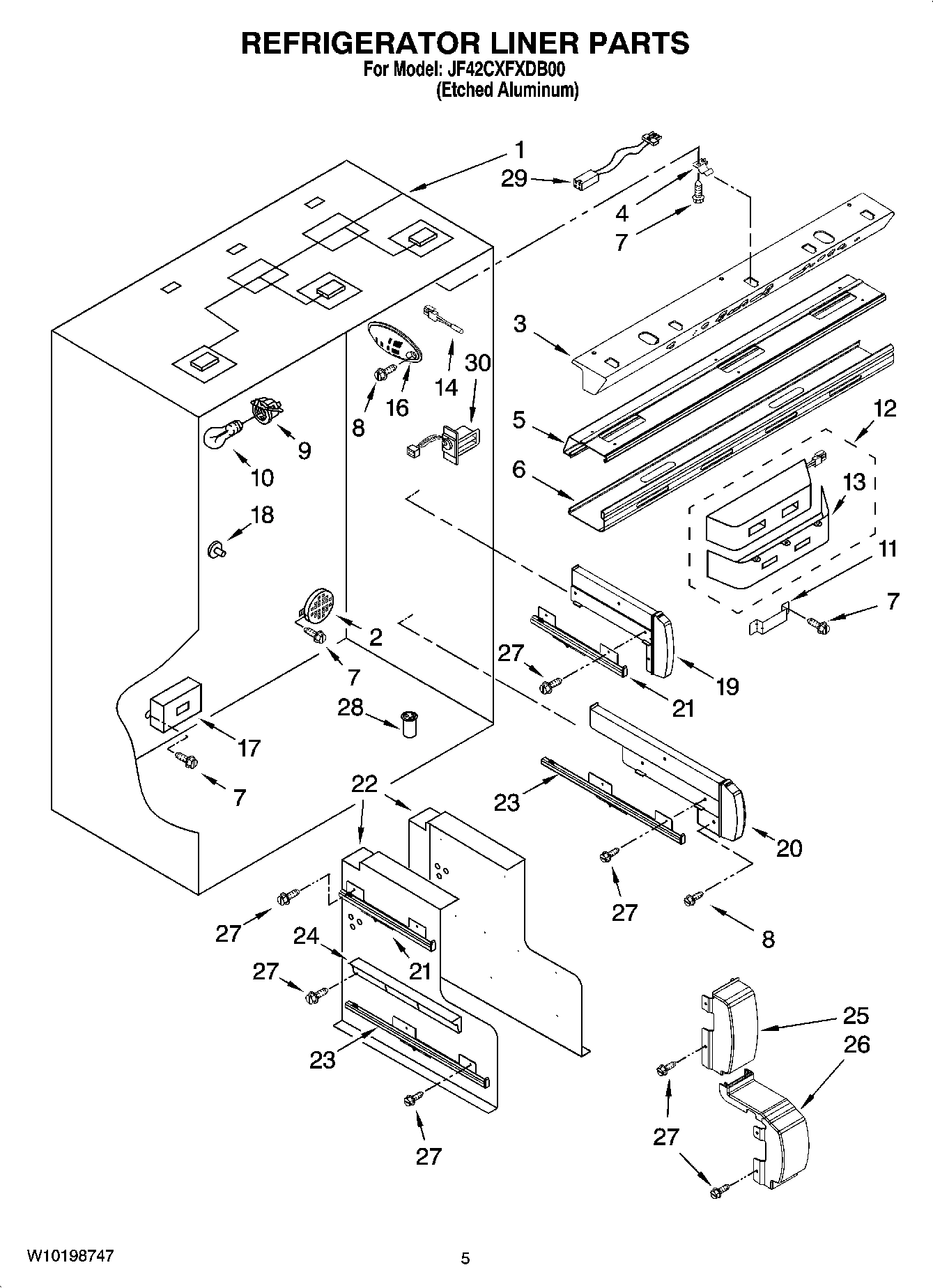 04 - REFRIGERATOR LINER PARTS