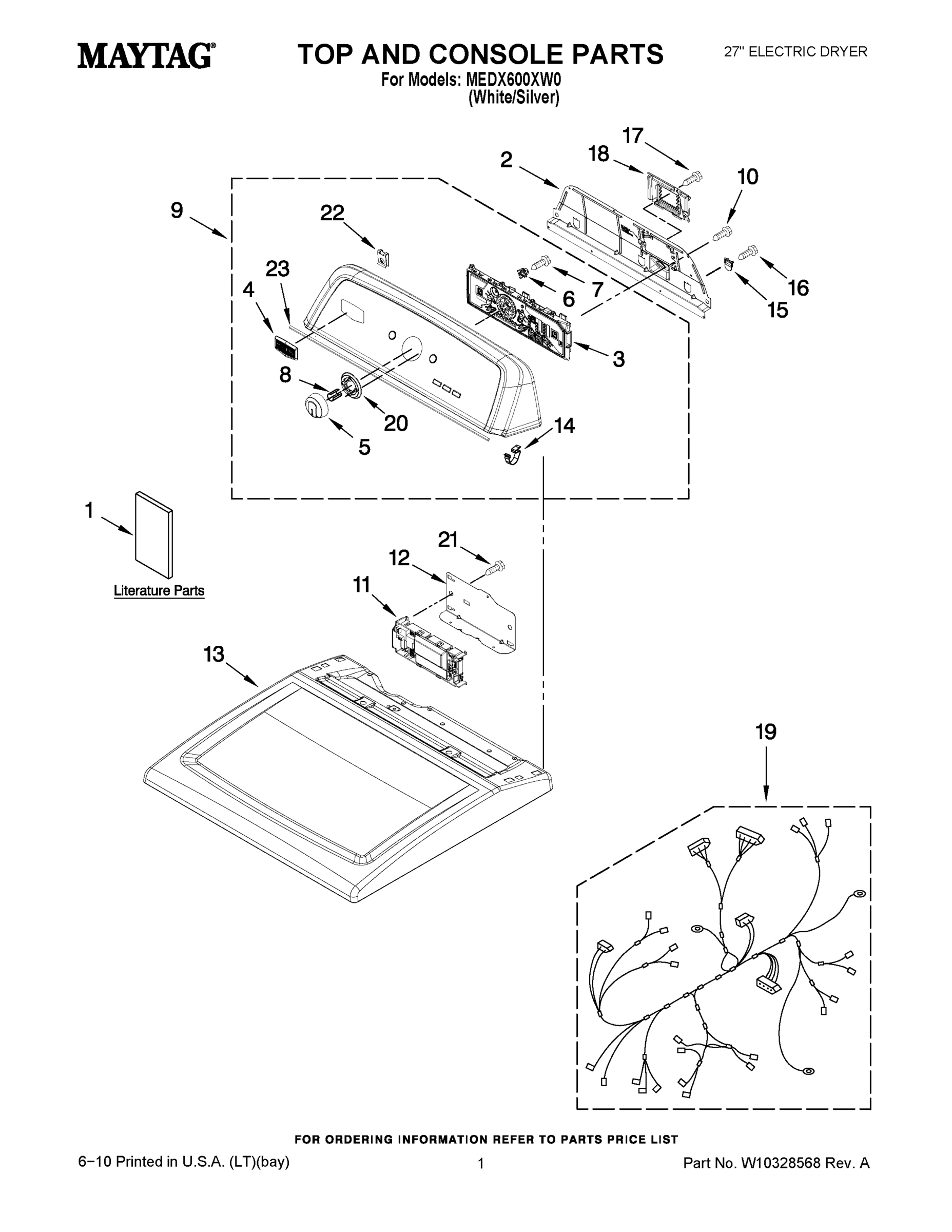 01 - TOP AND CONSOLE PARTS